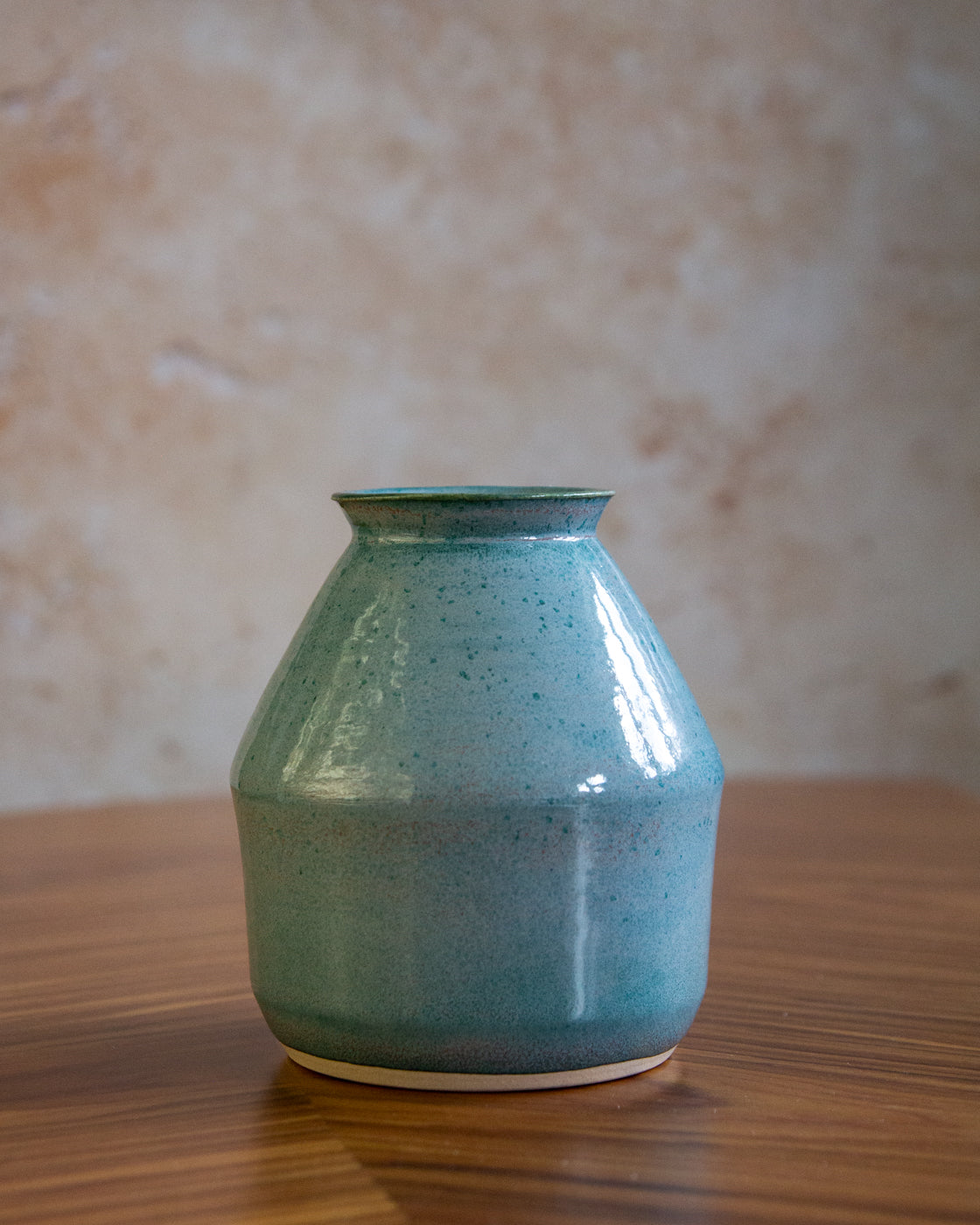 Angular Bud Vase - Blushing Blue glaze