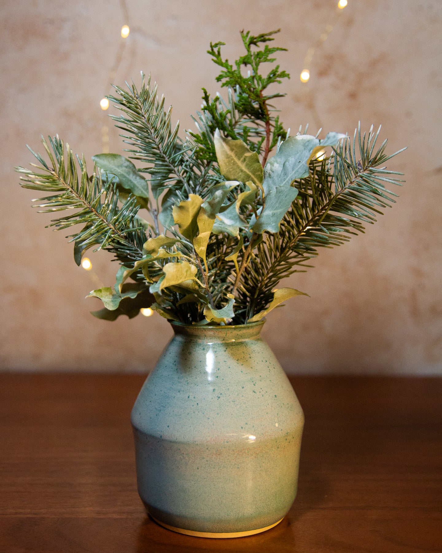 Angular Bud Vase - Blushing Blue glaze