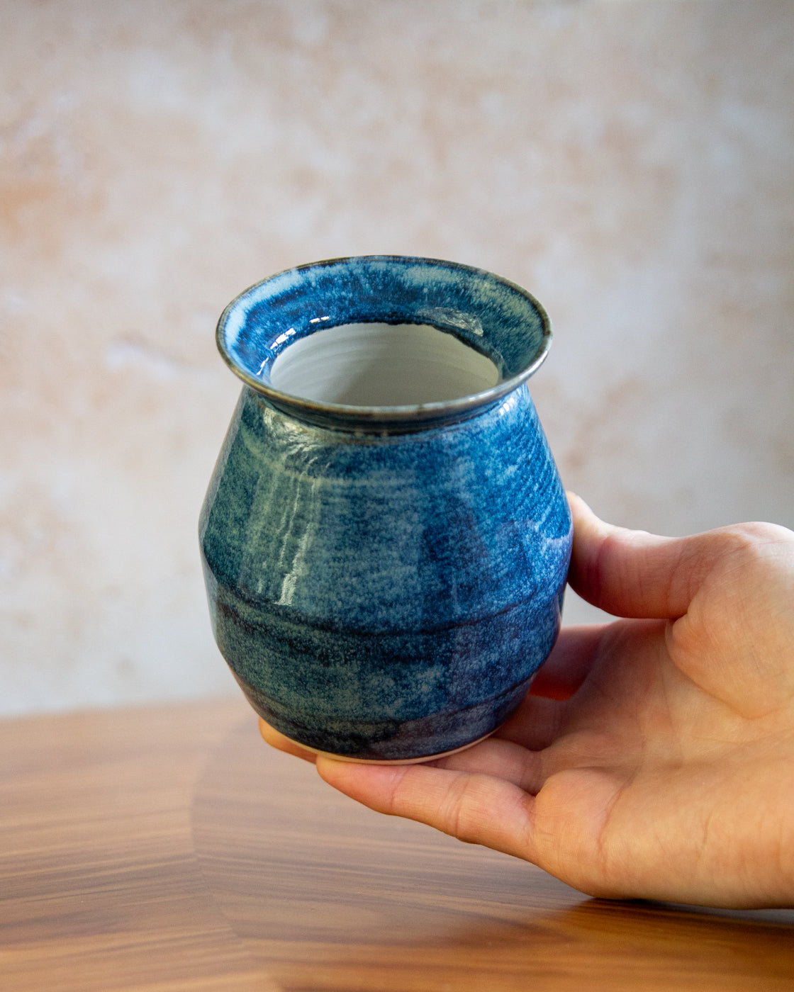 Angular Bud Vase - Seascape glaze