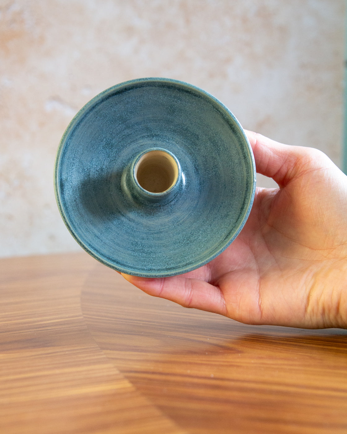 Candle Holder - Teal glaze