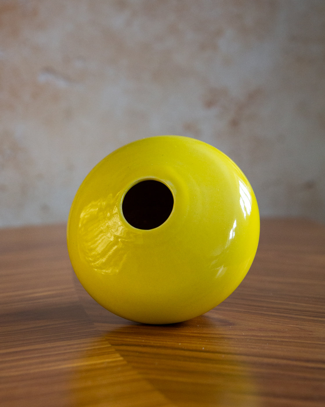 Curvy Bud Vase - Bright Yellow glaze