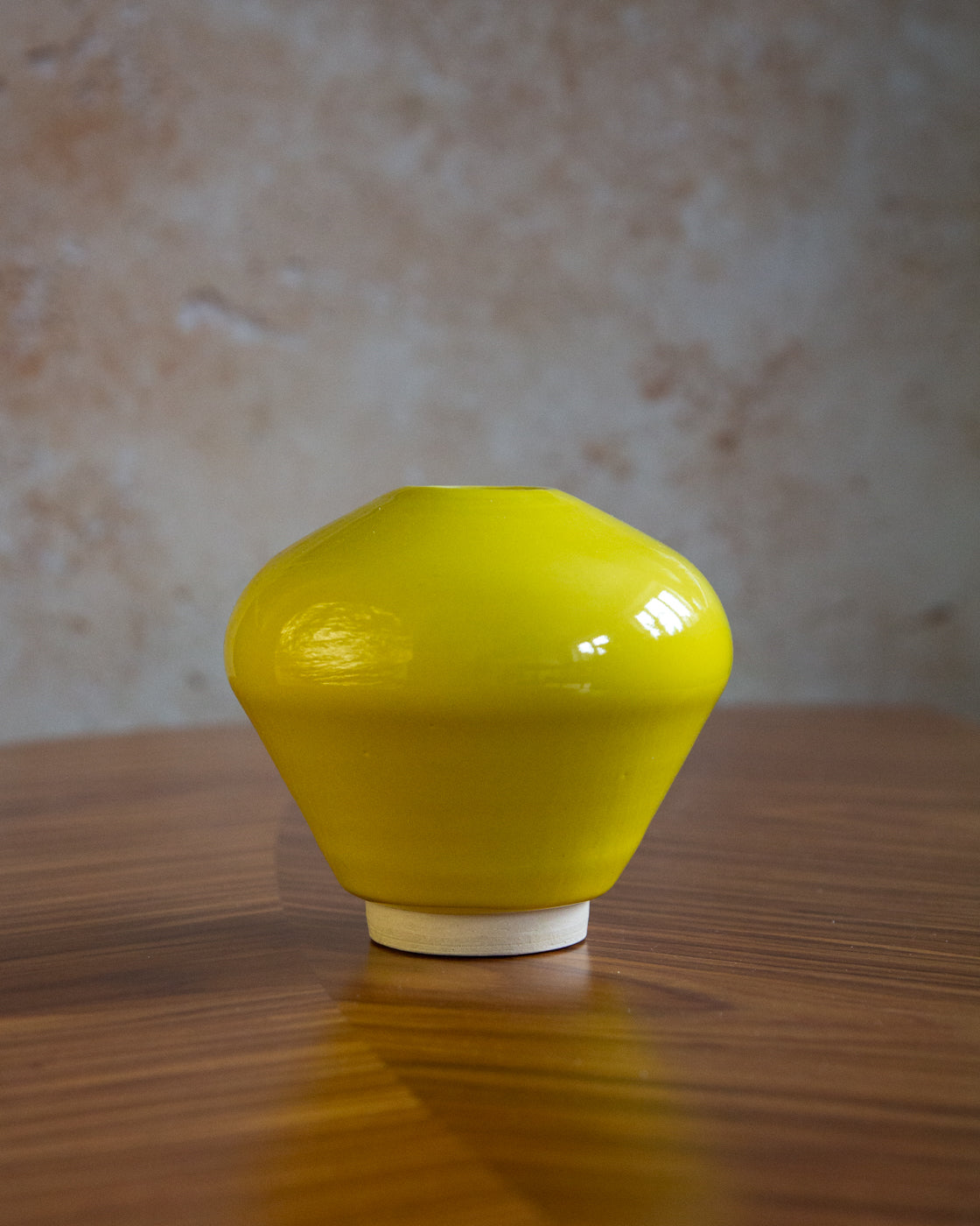 Curvy Bud Vase - Bright Yellow glaze