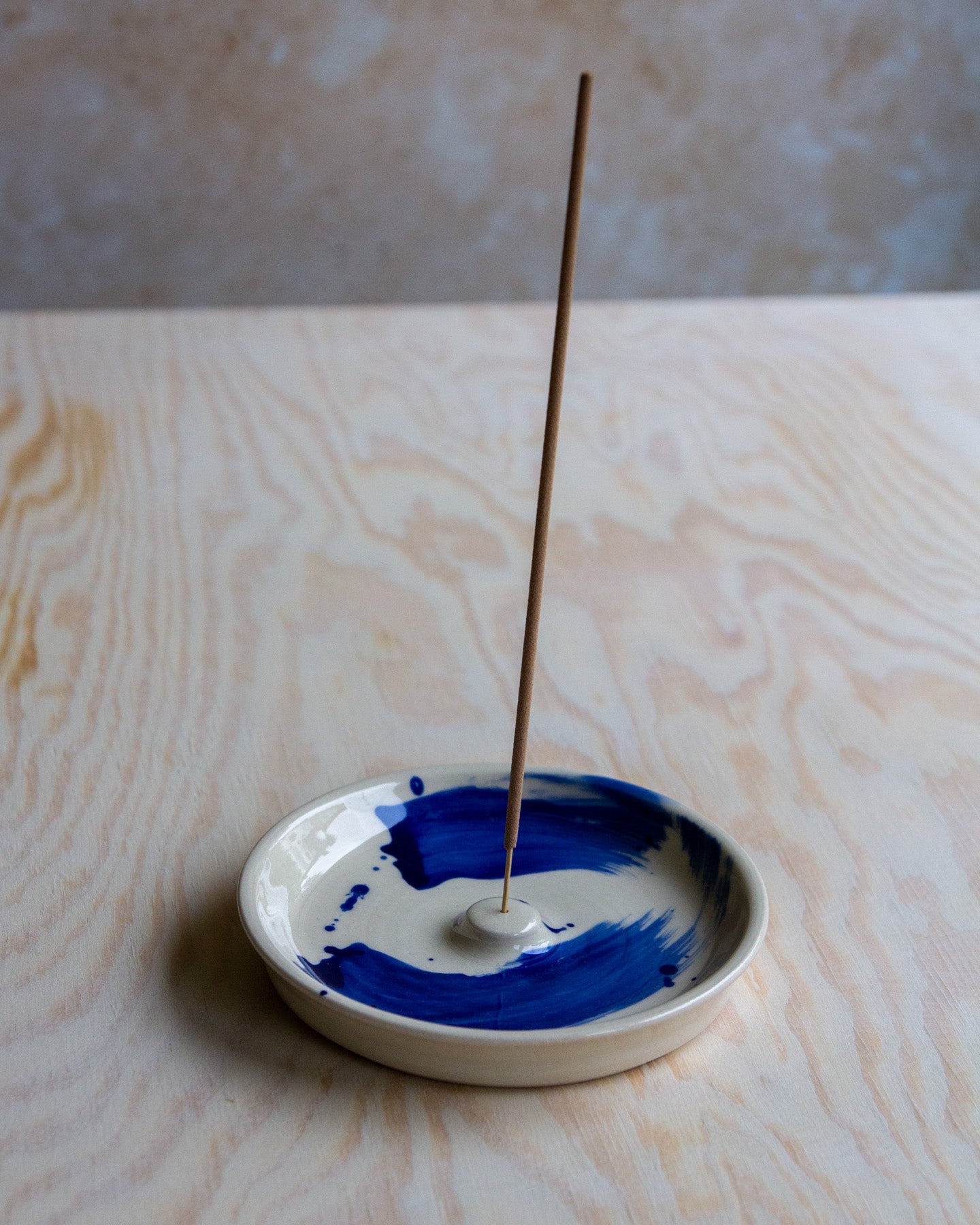 Incense Holder - Blue Splash