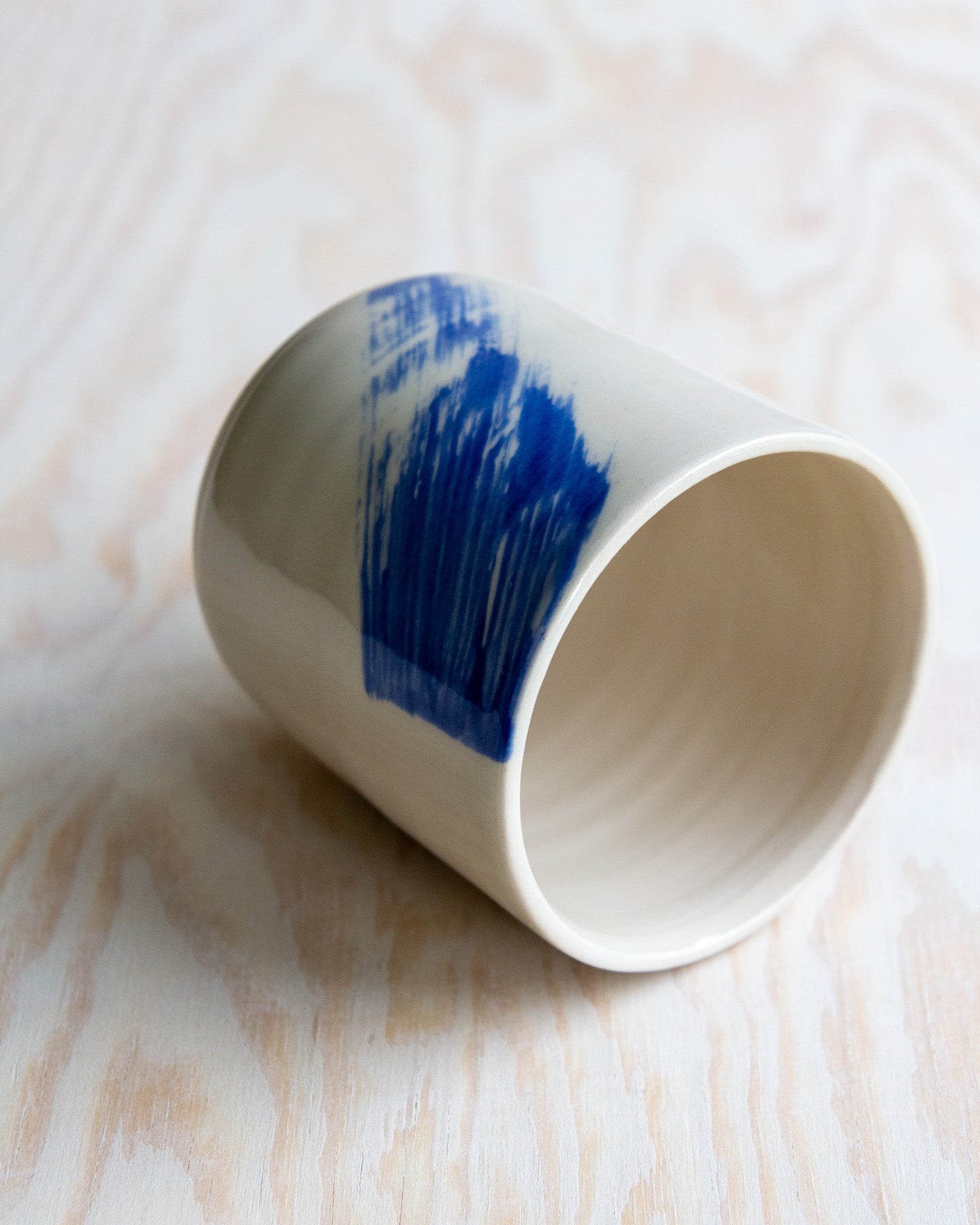 Coffee Cup - Blue Brushstroke #2