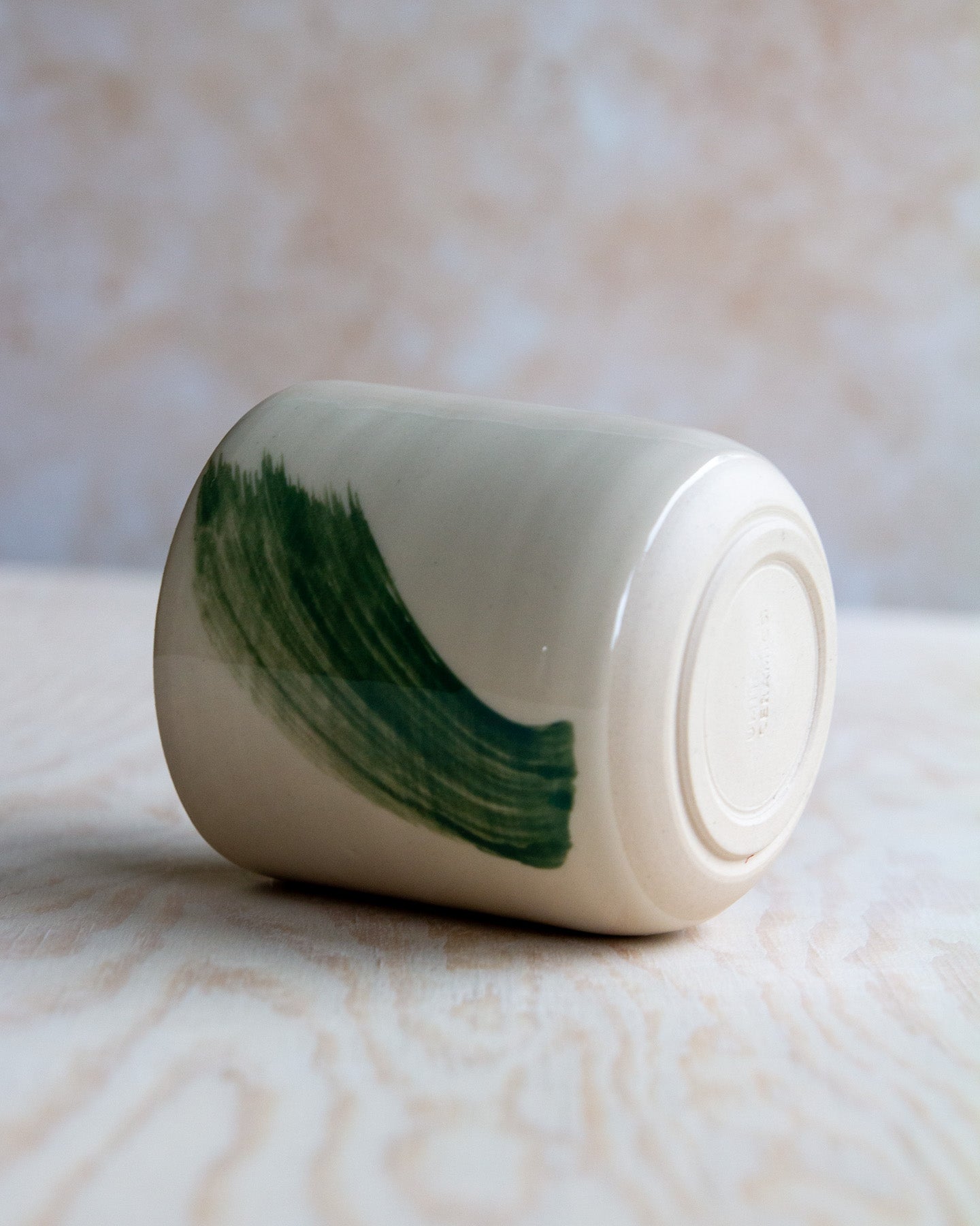 Coffee Cup - Green Brushstroke