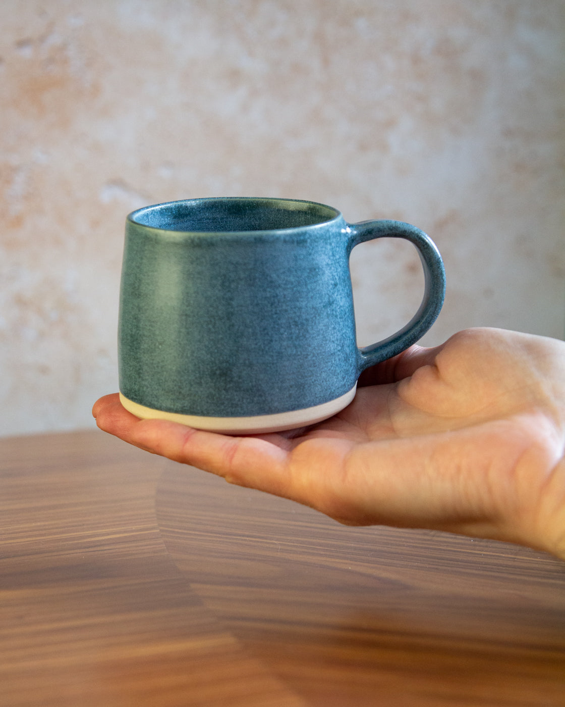Latte Mug - Teal glaze