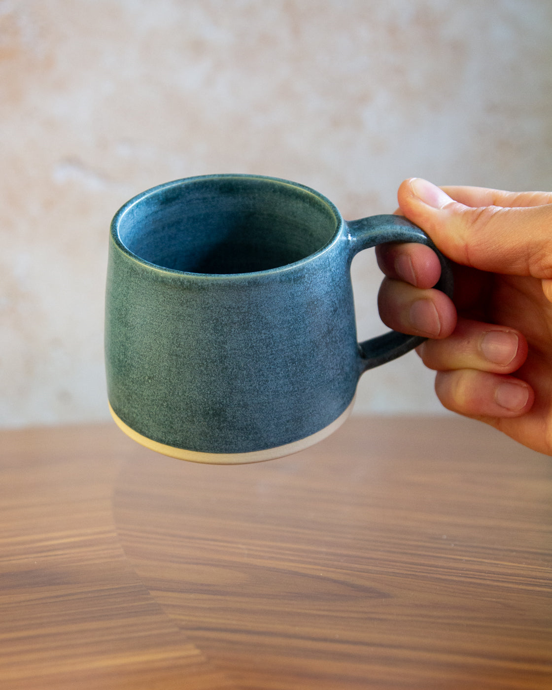 Latte Mug - Teal glaze