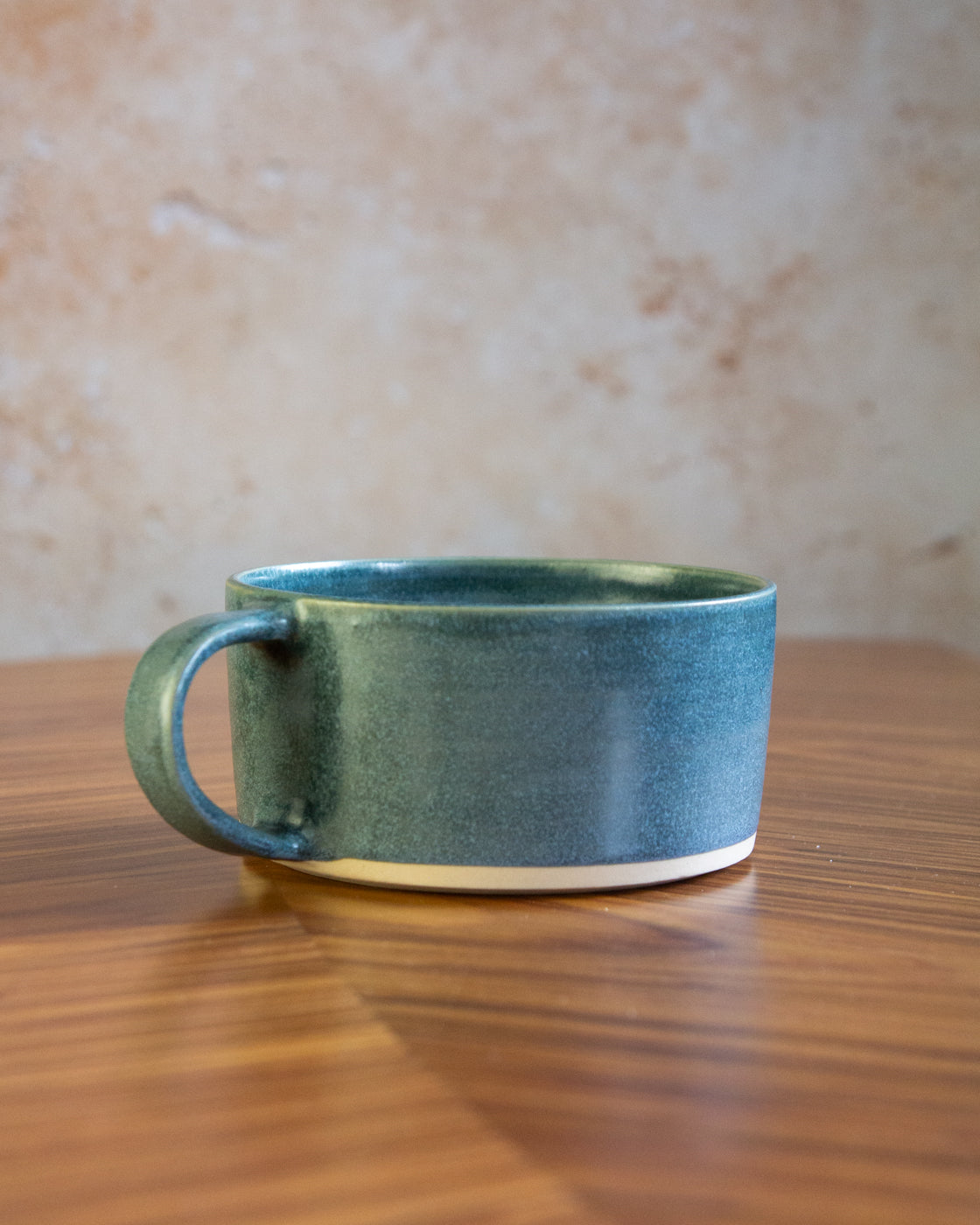 Low Mug - Teal glaze