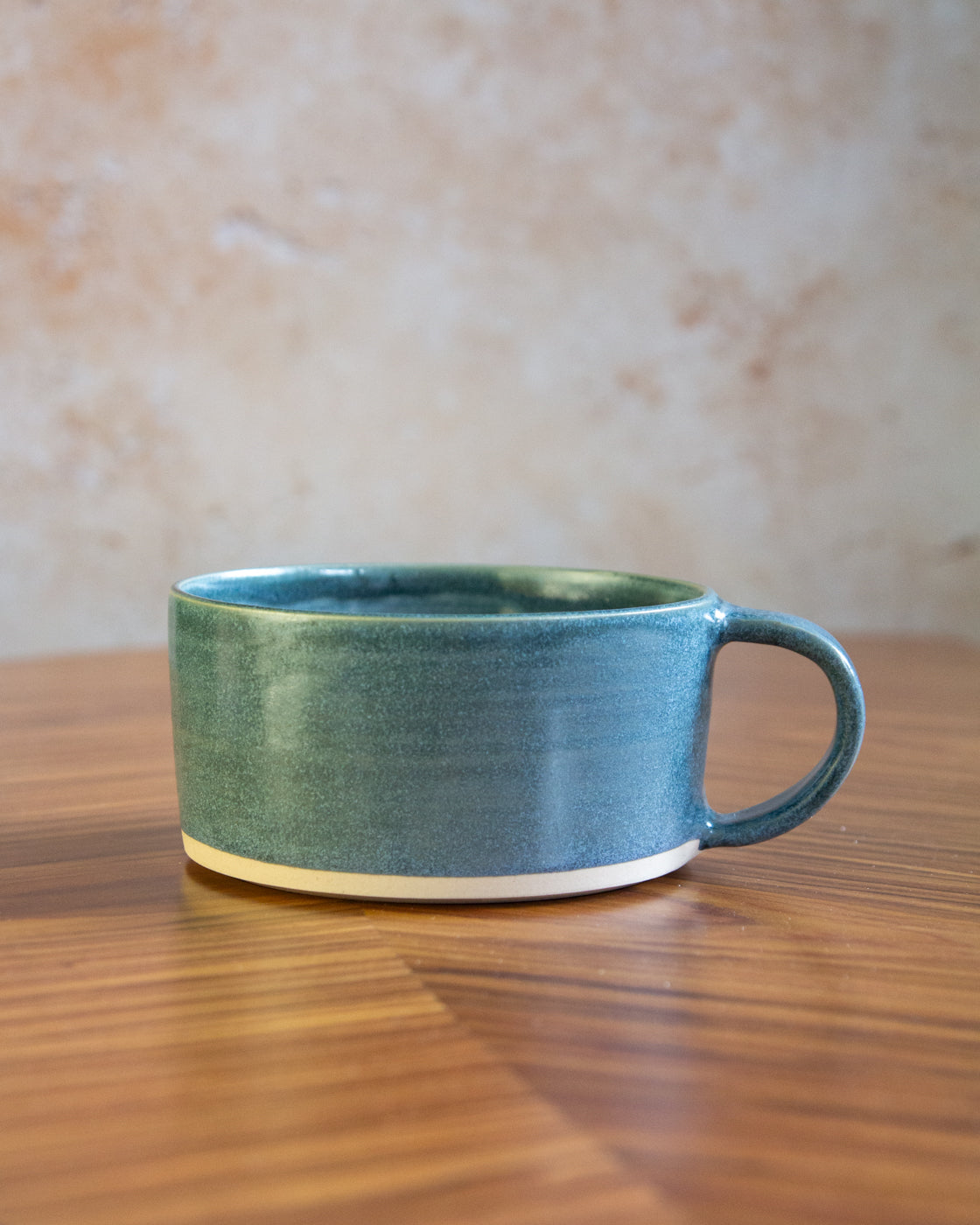 Low Mug - Teal glaze