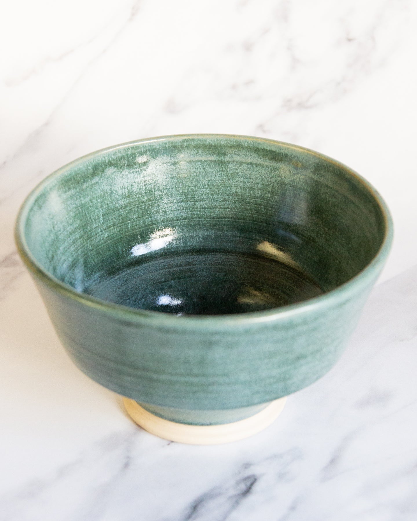 Noodle Bowl - Textured Emerald glaze