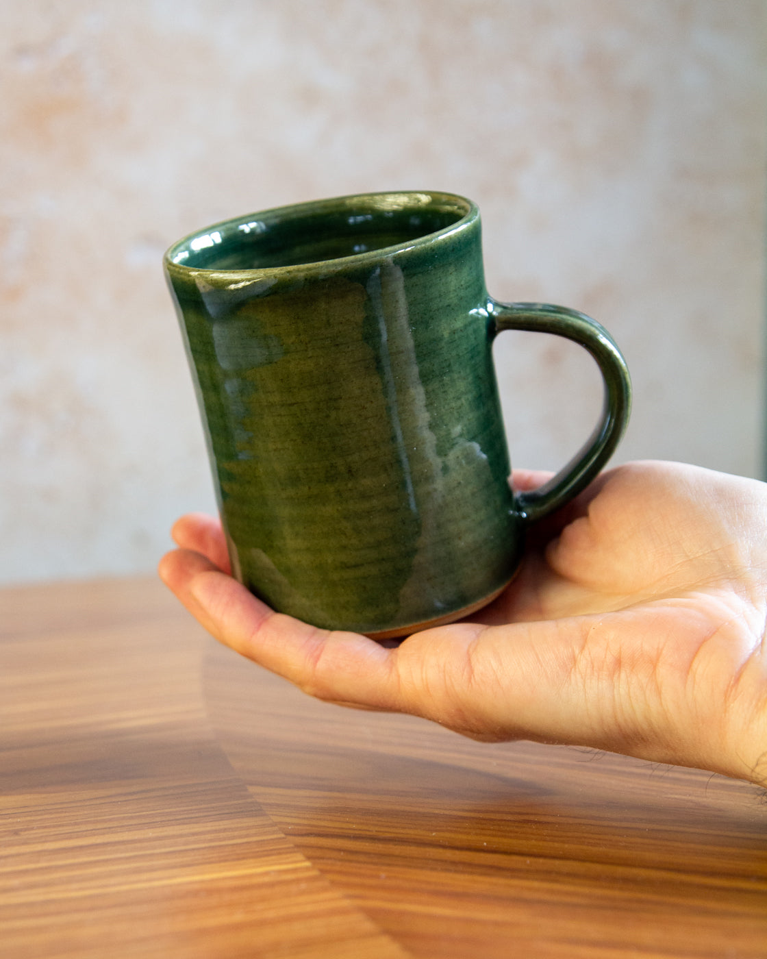 Tall Mug - Glassy Green glaze (1)