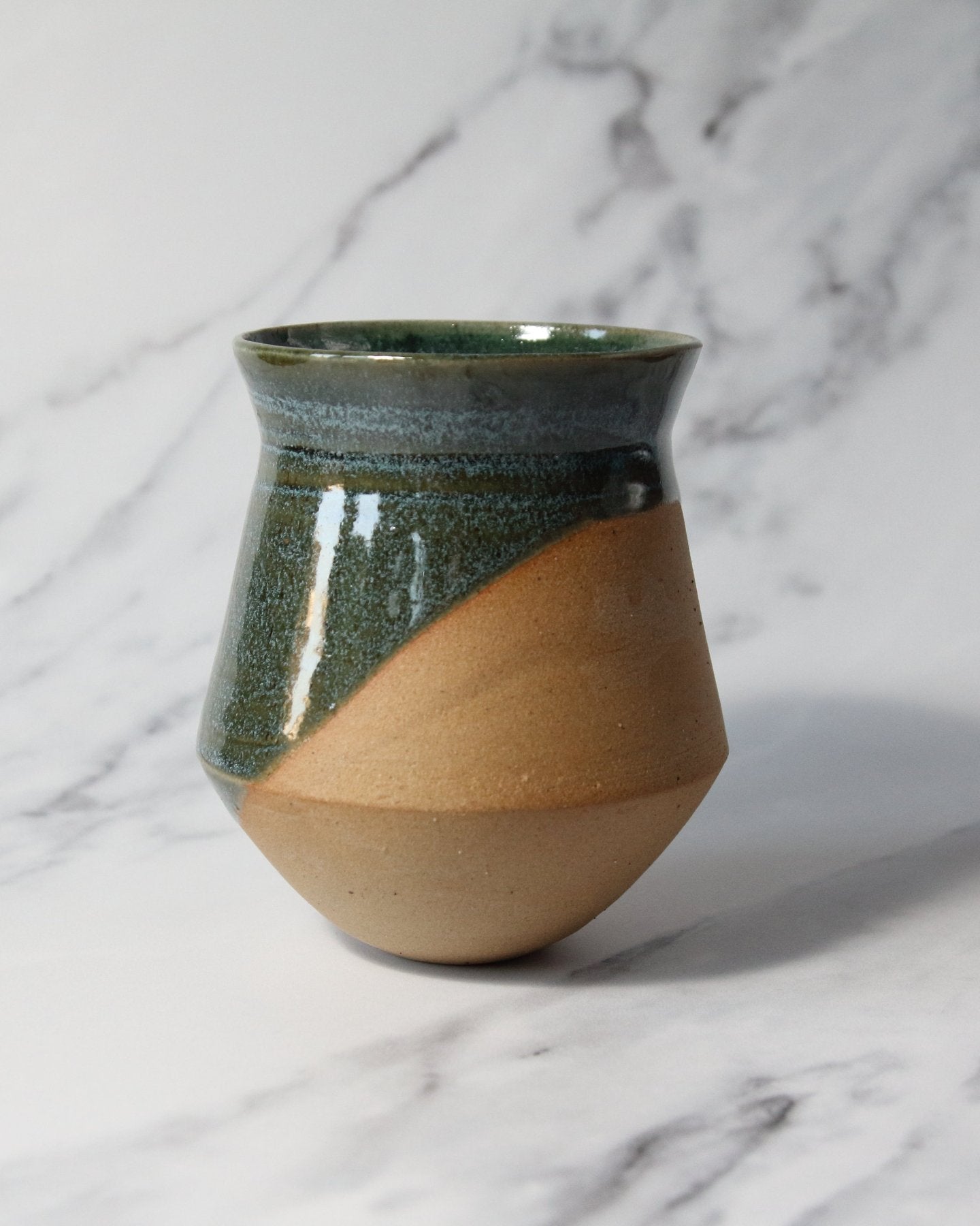 Green Angular Vase - Medium