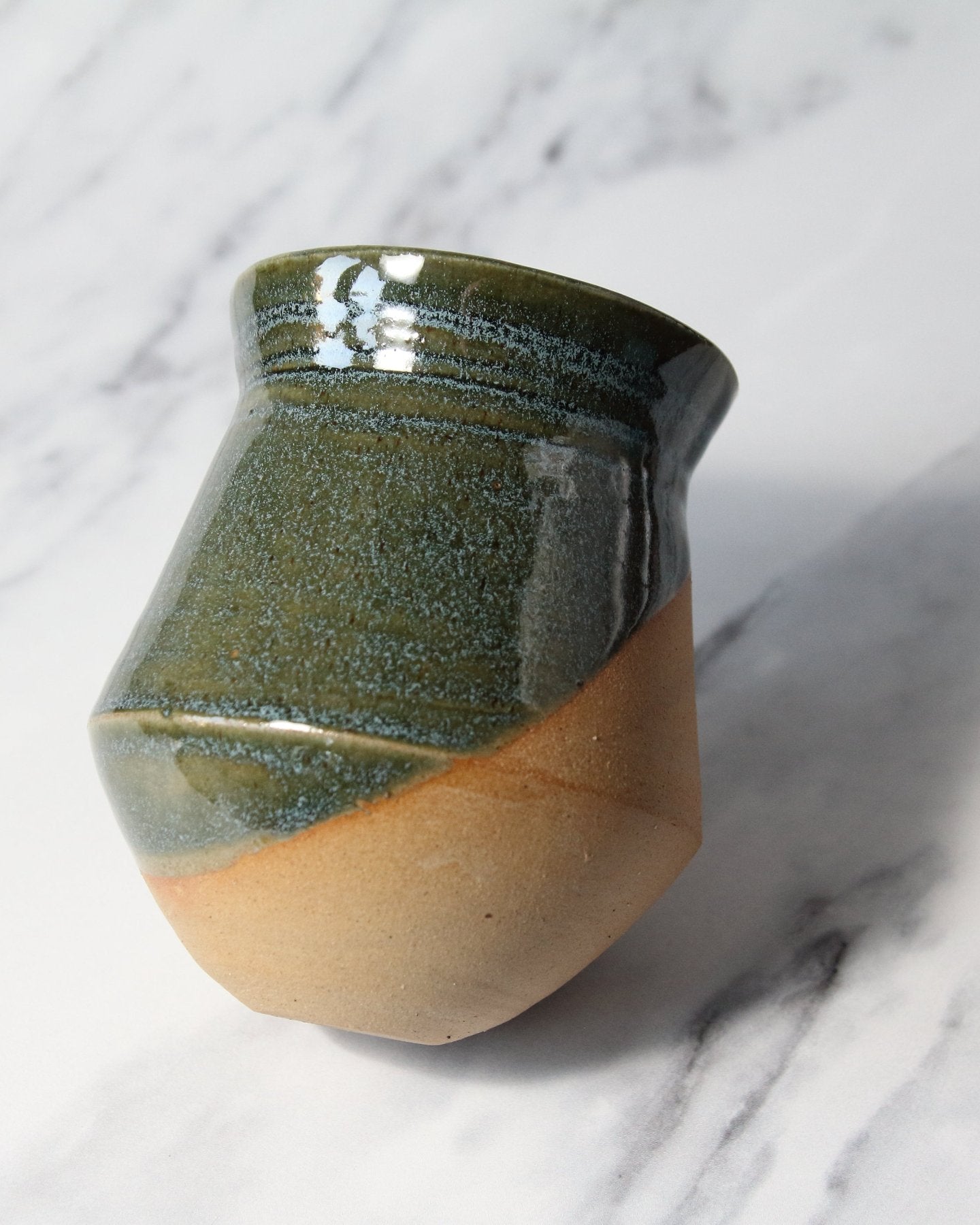 Green Angular Vase - Medium