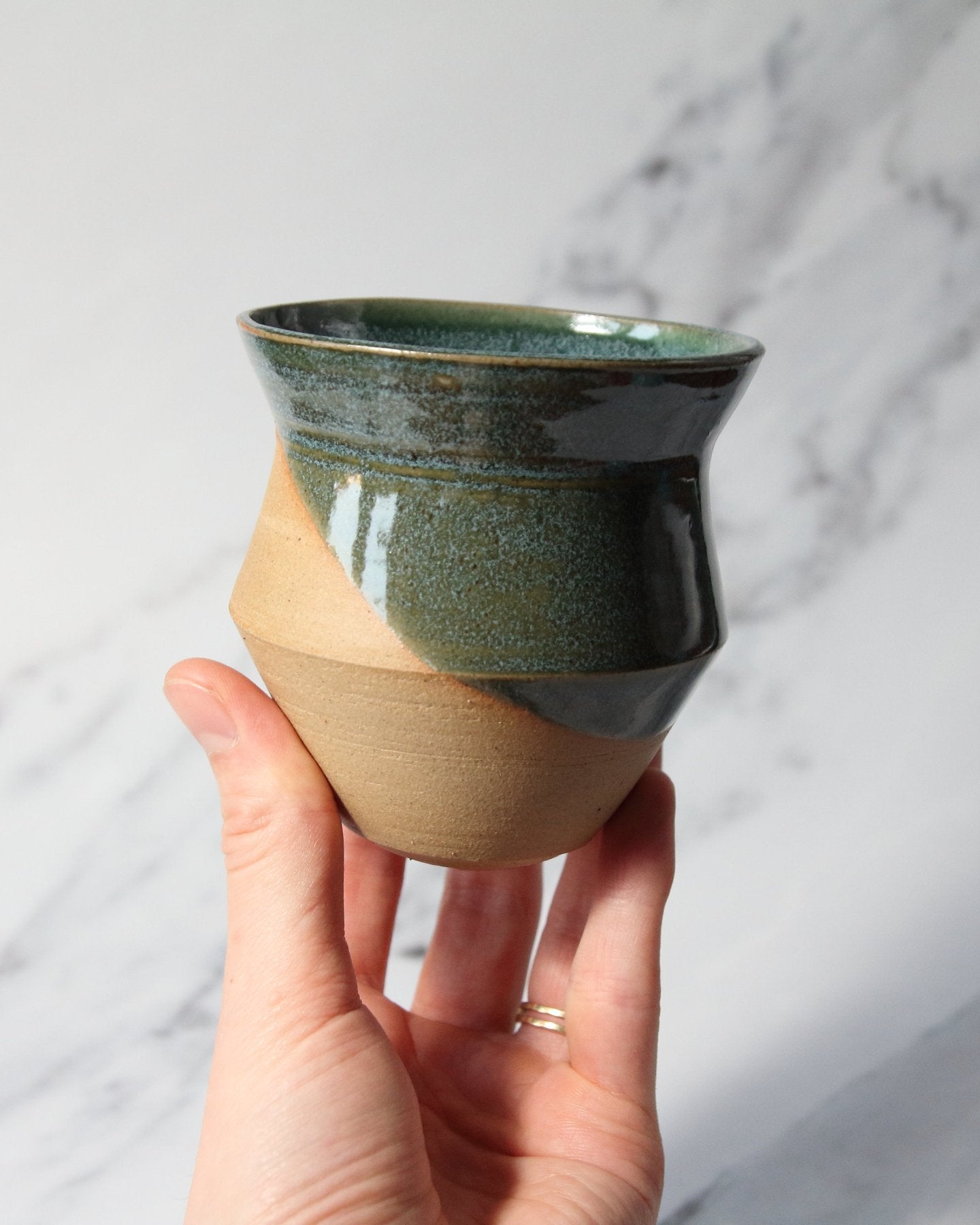 Green Angular Vase - Small