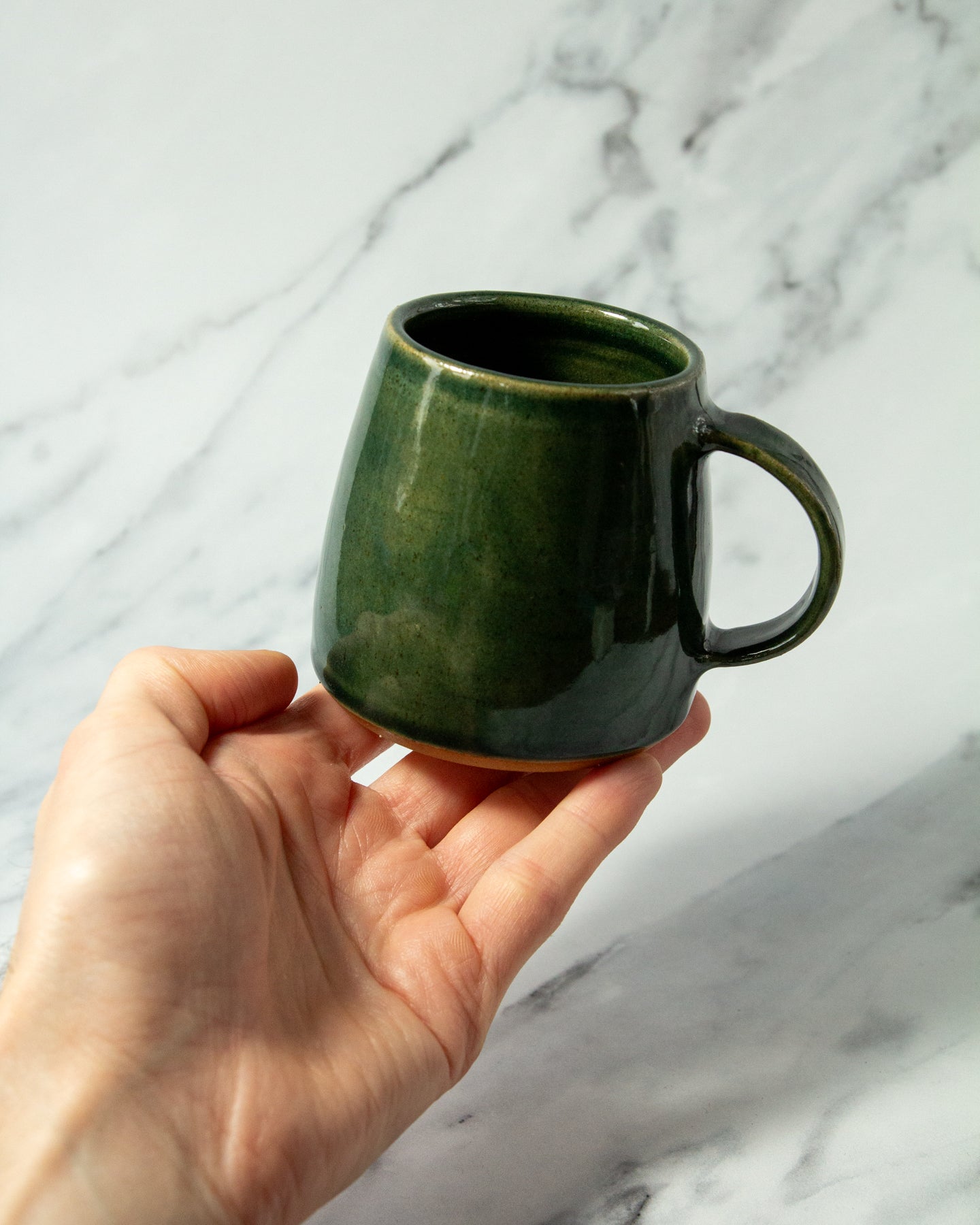 Angular Mug - Glassy Green glaze (#1)