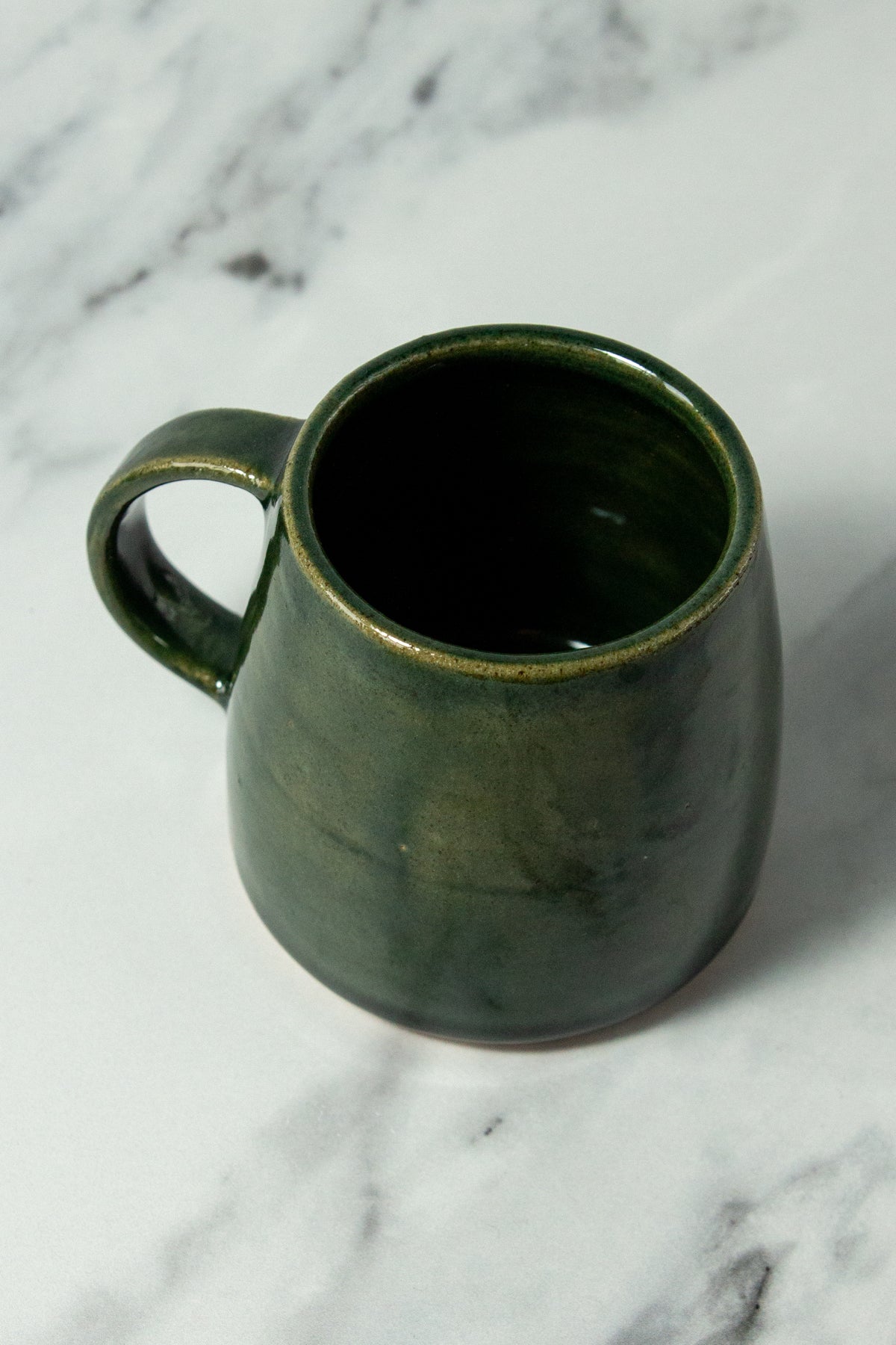 Angular Mug - Glassy Green glaze (#1)