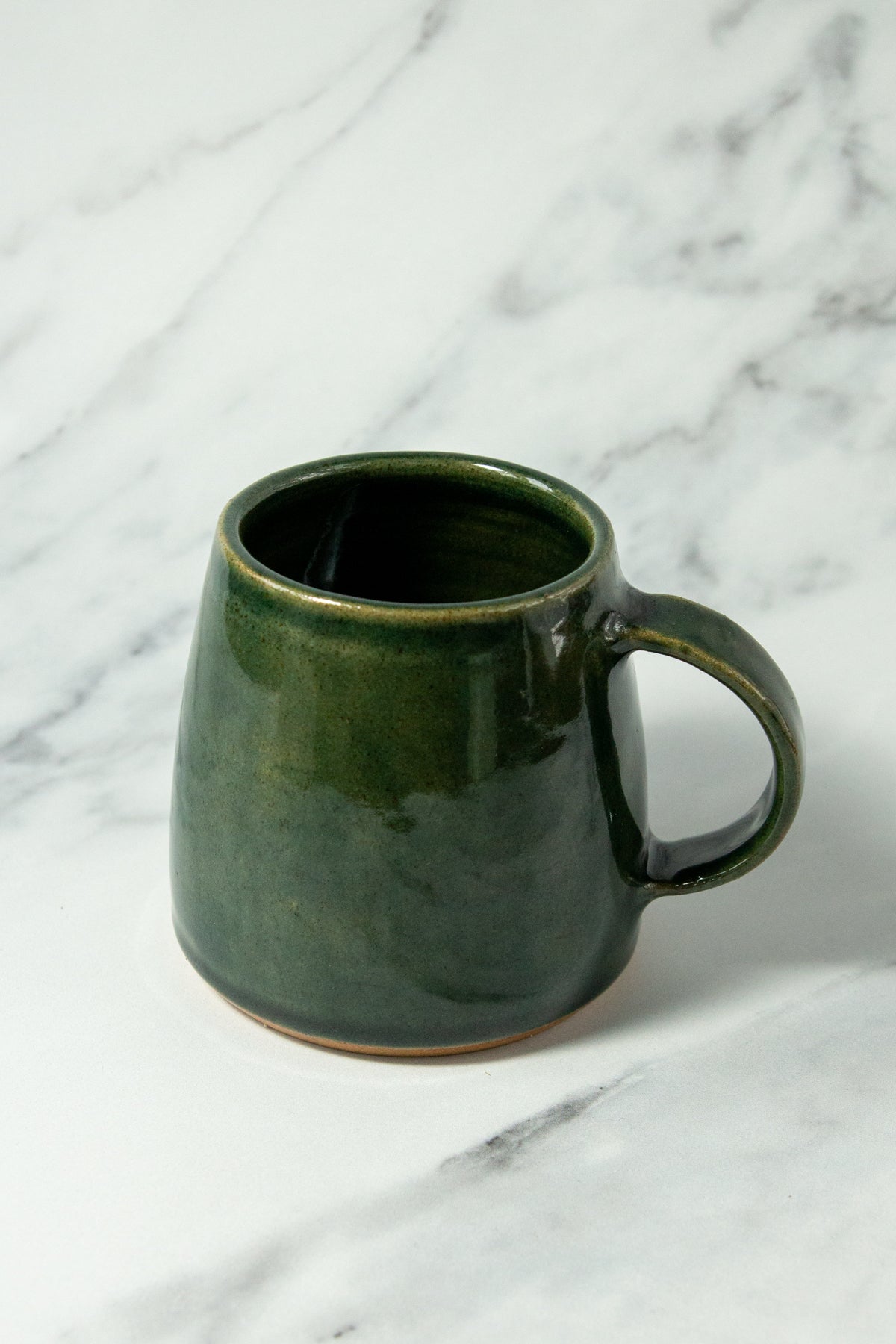 Angular Mug - Glassy Green glaze (#1)