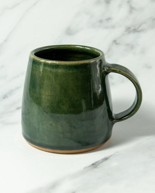 Angular Mug - Glassy Green glaze (#1)