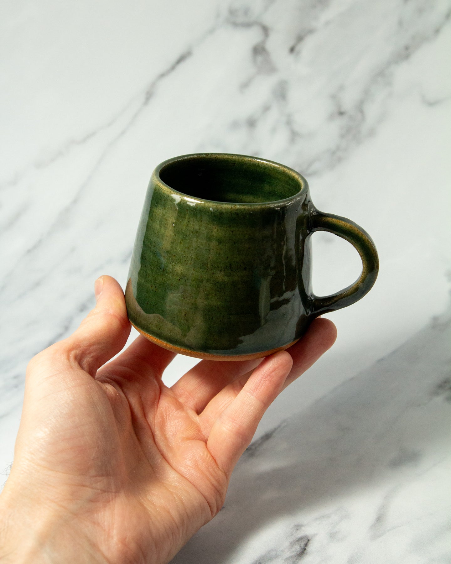 Angular Mug - Glassy Green glaze (#2)