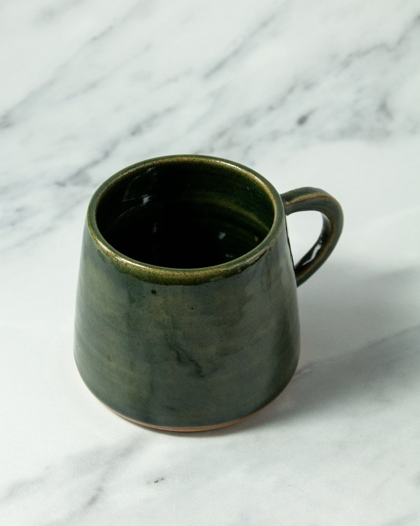 Angular Mug - Glassy Green glaze (#2)