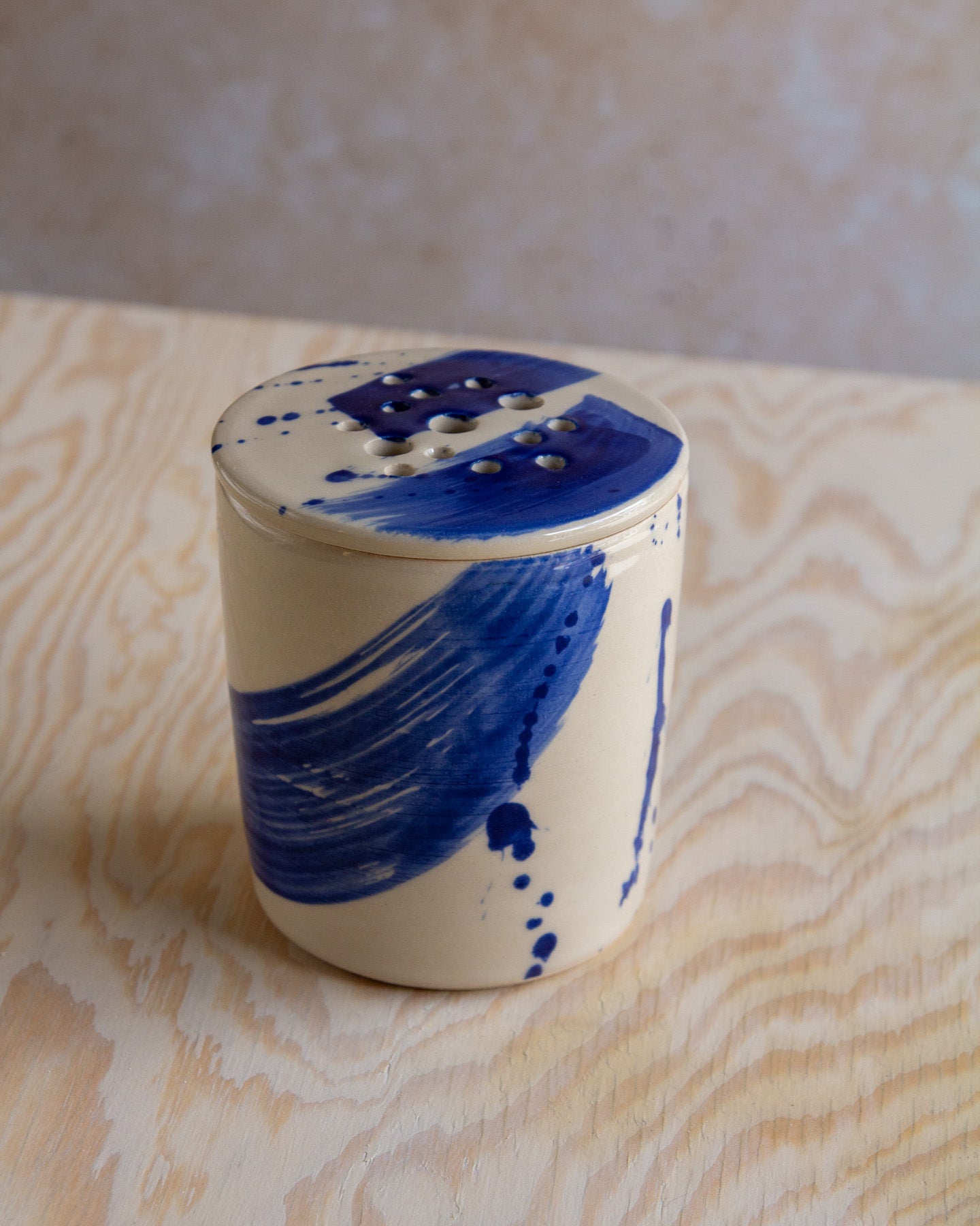 Flower Arranging Jar - Blue Splash glaze #6