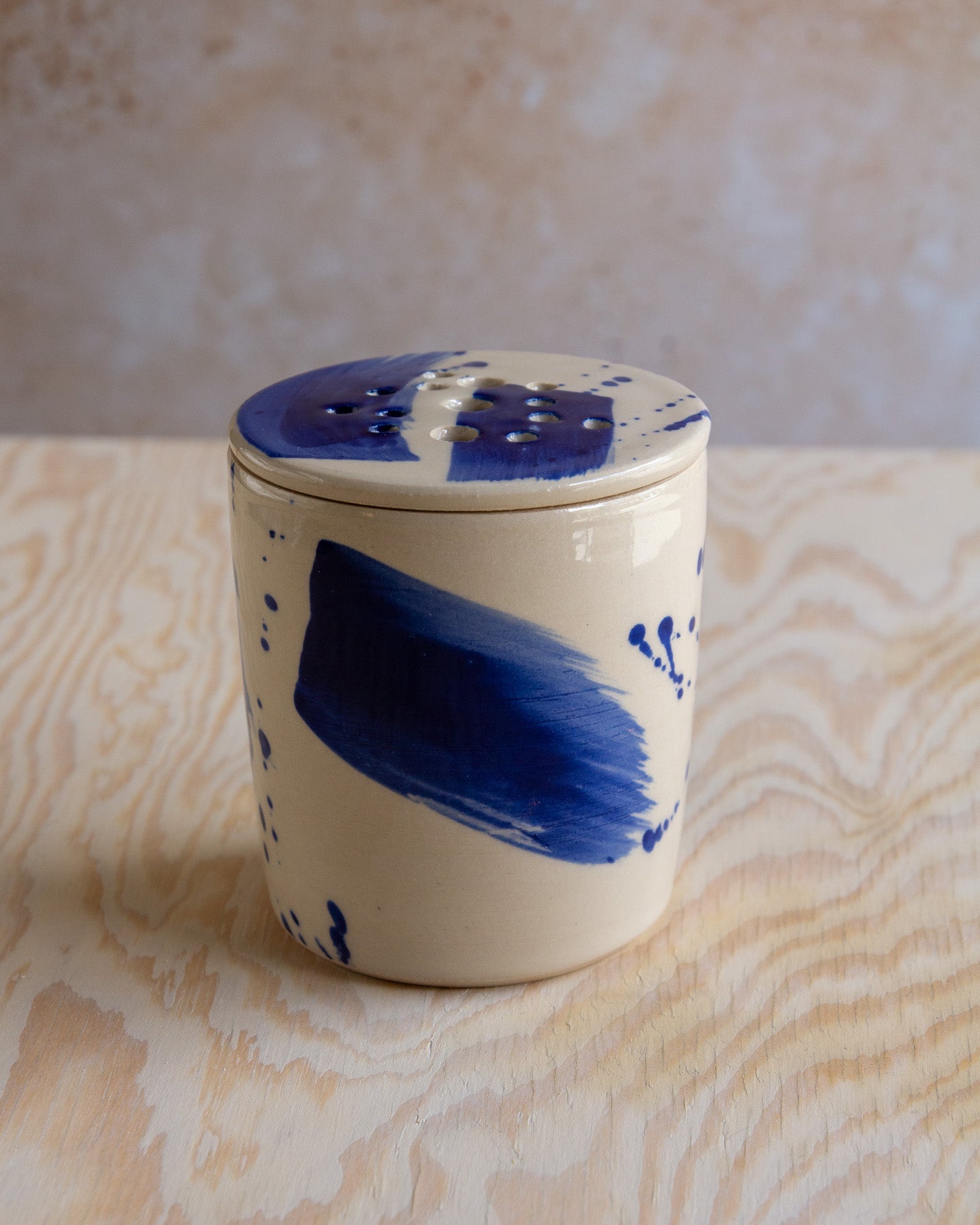 Flower Arranging Jar - Blue Splash glaze #6