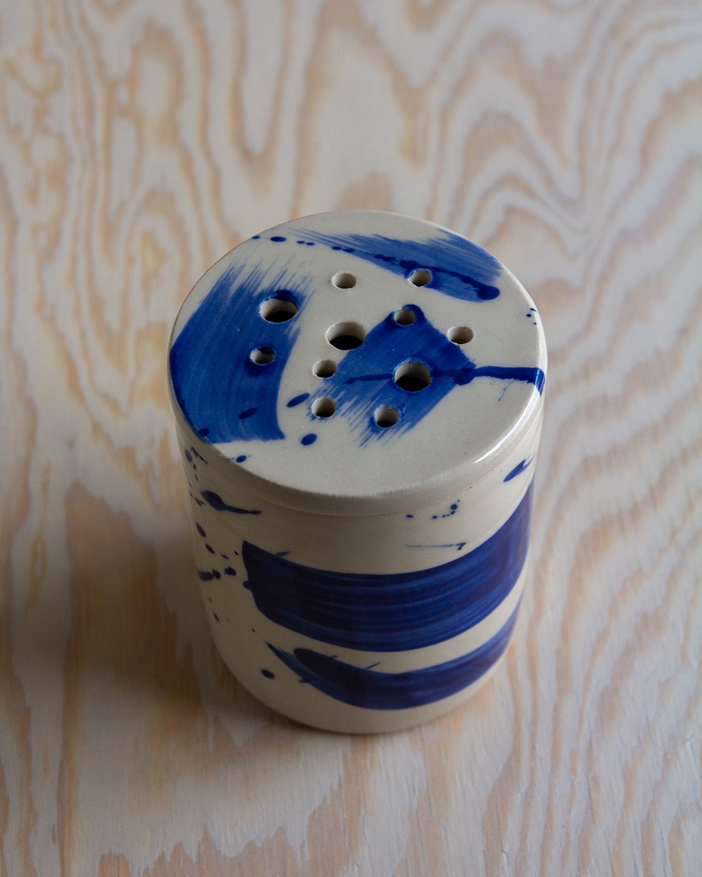Flower Arranging Jar - Blue Splash glaze #8
