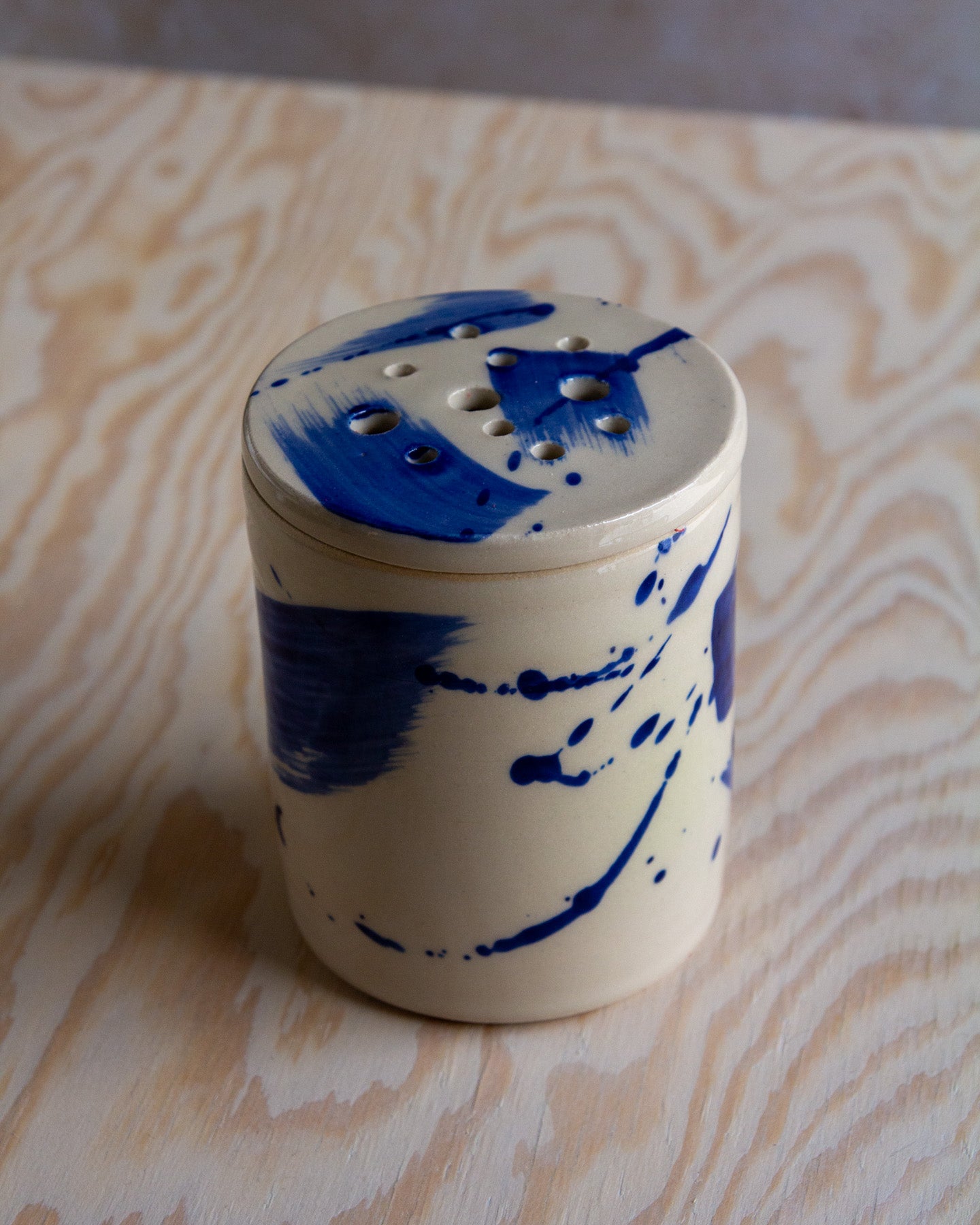 Flower Arranging Jar - Blue Splash glaze #8