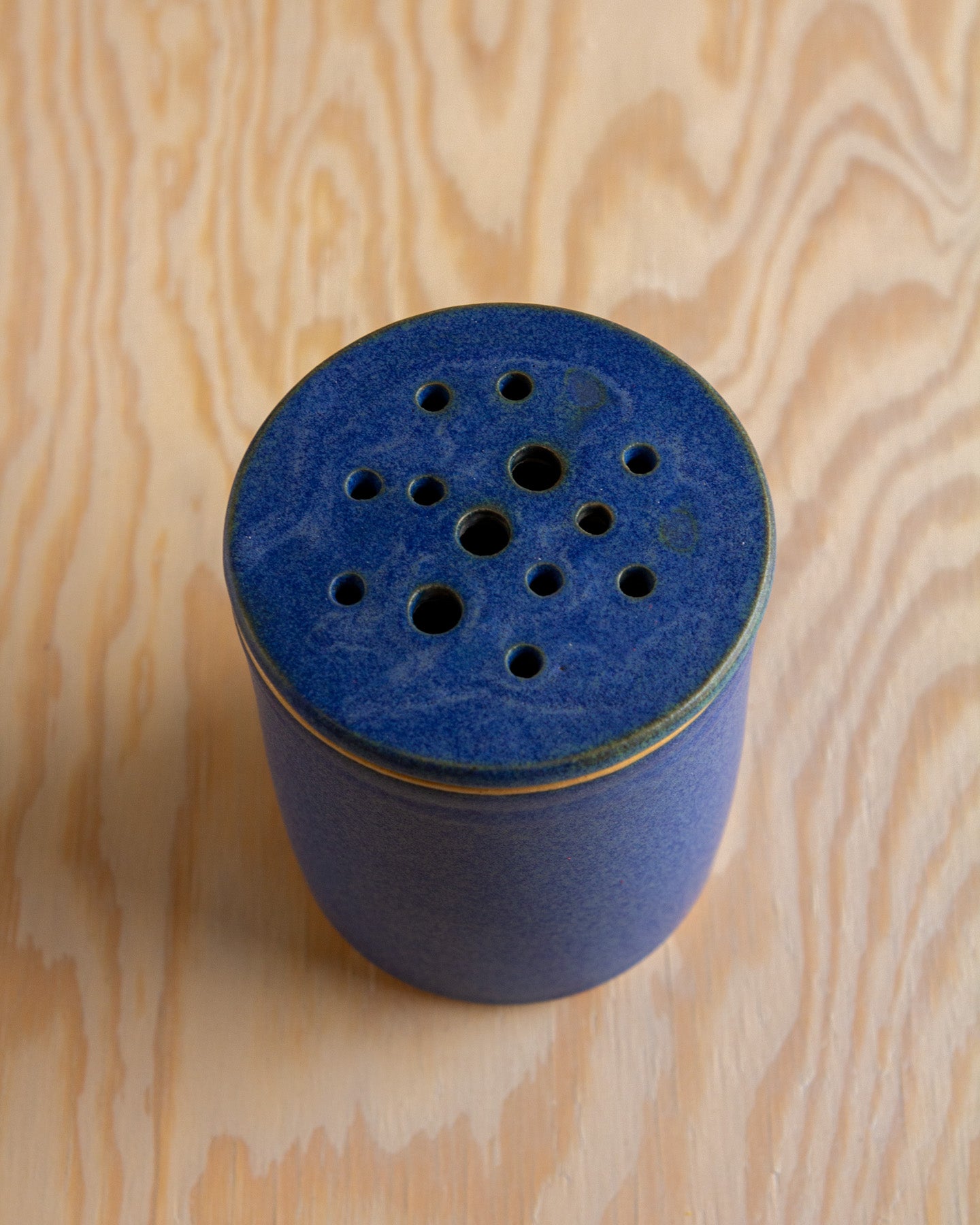 Flower Arranging Jar - Satin Blue #1