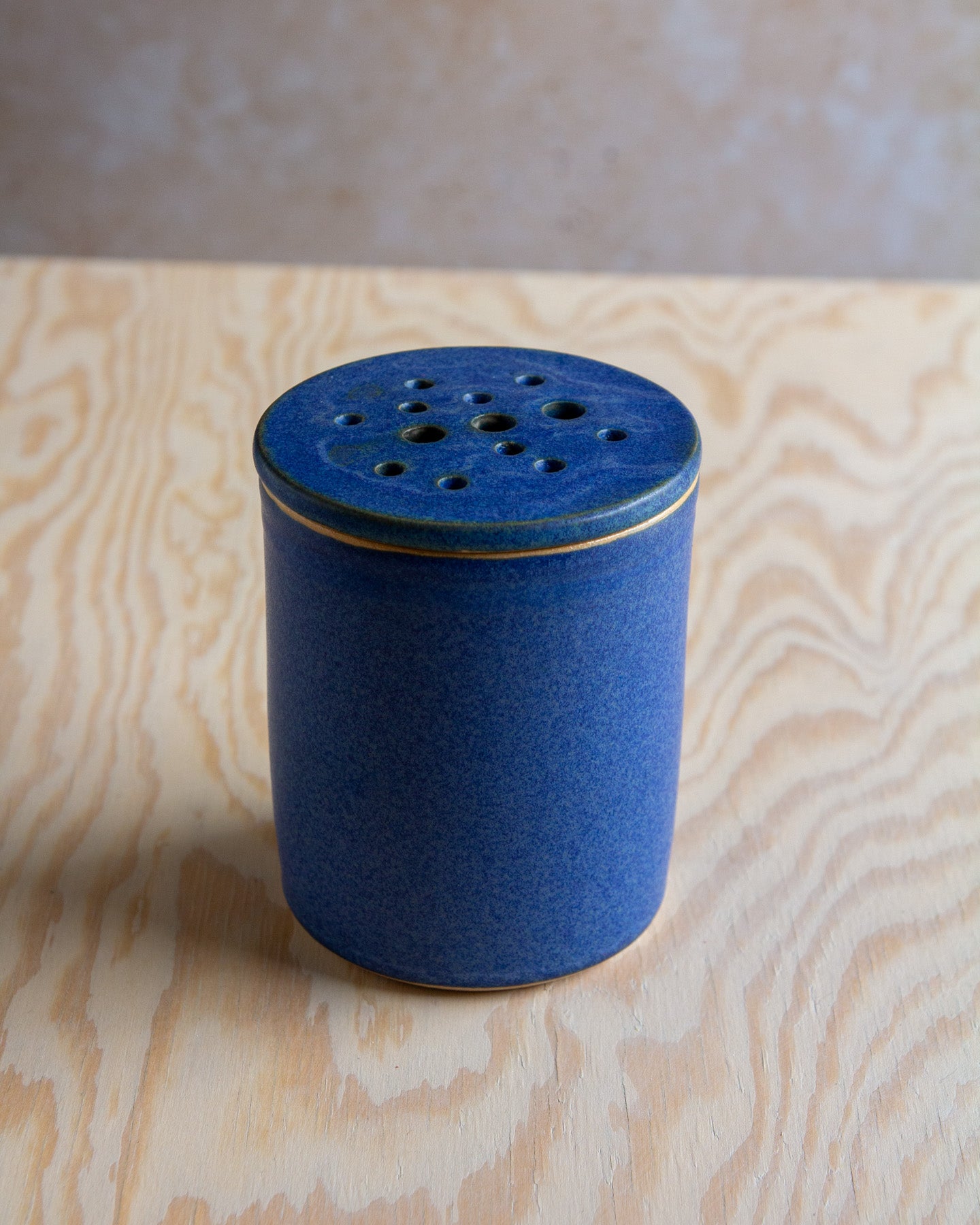 Flower Arranging Jar - Satin Blue #1