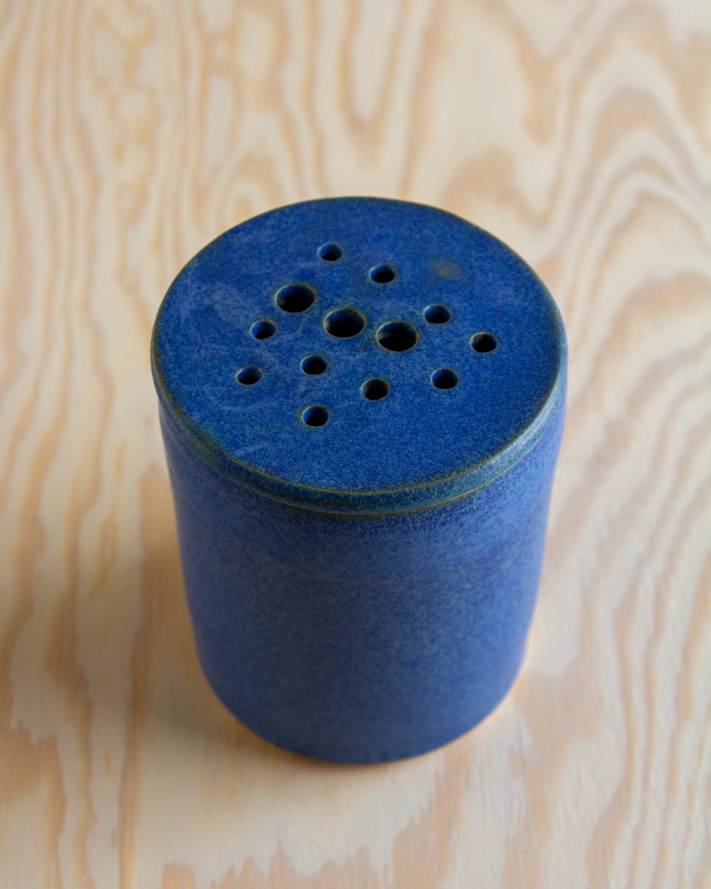 Flower Arranging Jar - Satin Blue #2