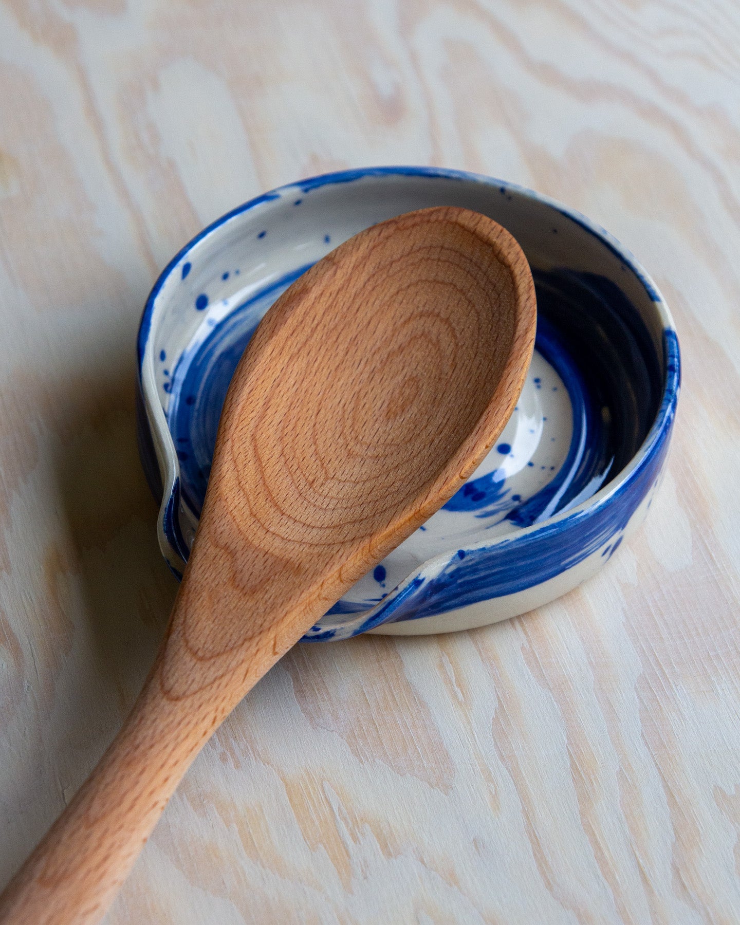 Spoon Rest - Blue Splash