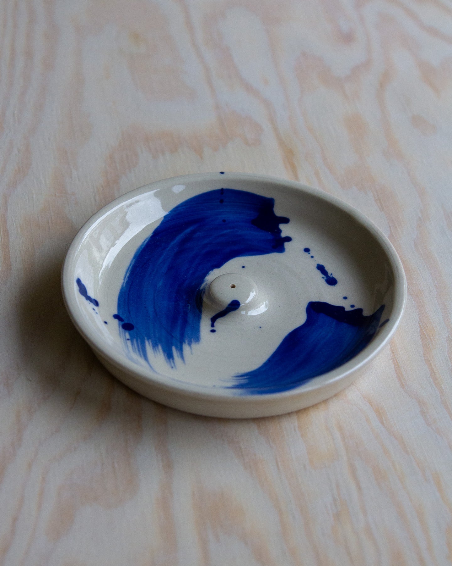 Incense Holder - Blue Splash