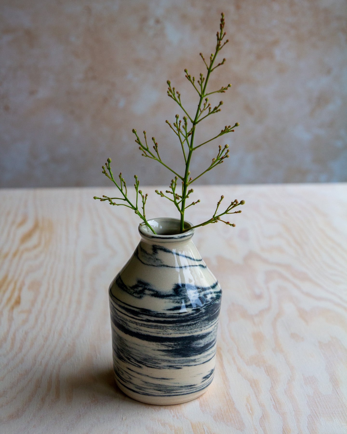 Marbled Clay Bud Vase #1