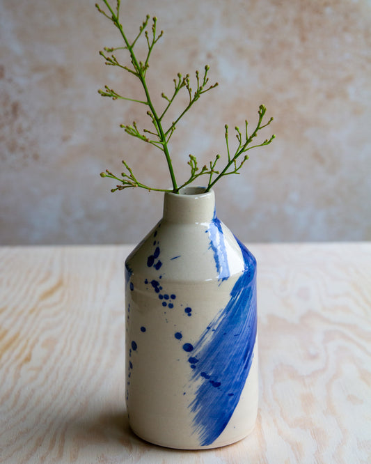 Medium Bud Vase - Blue Splash