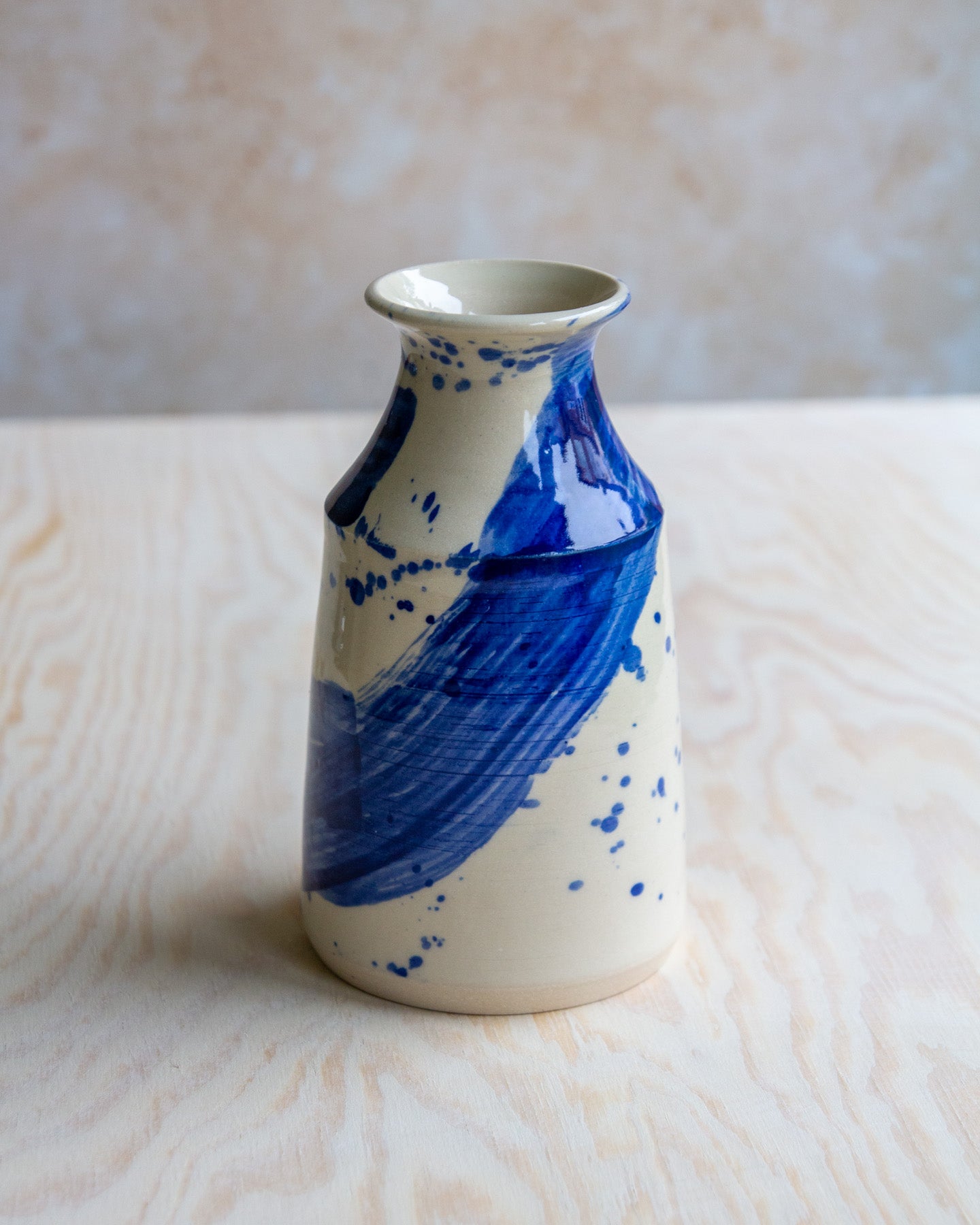 Bottle Vase - Blue Splash