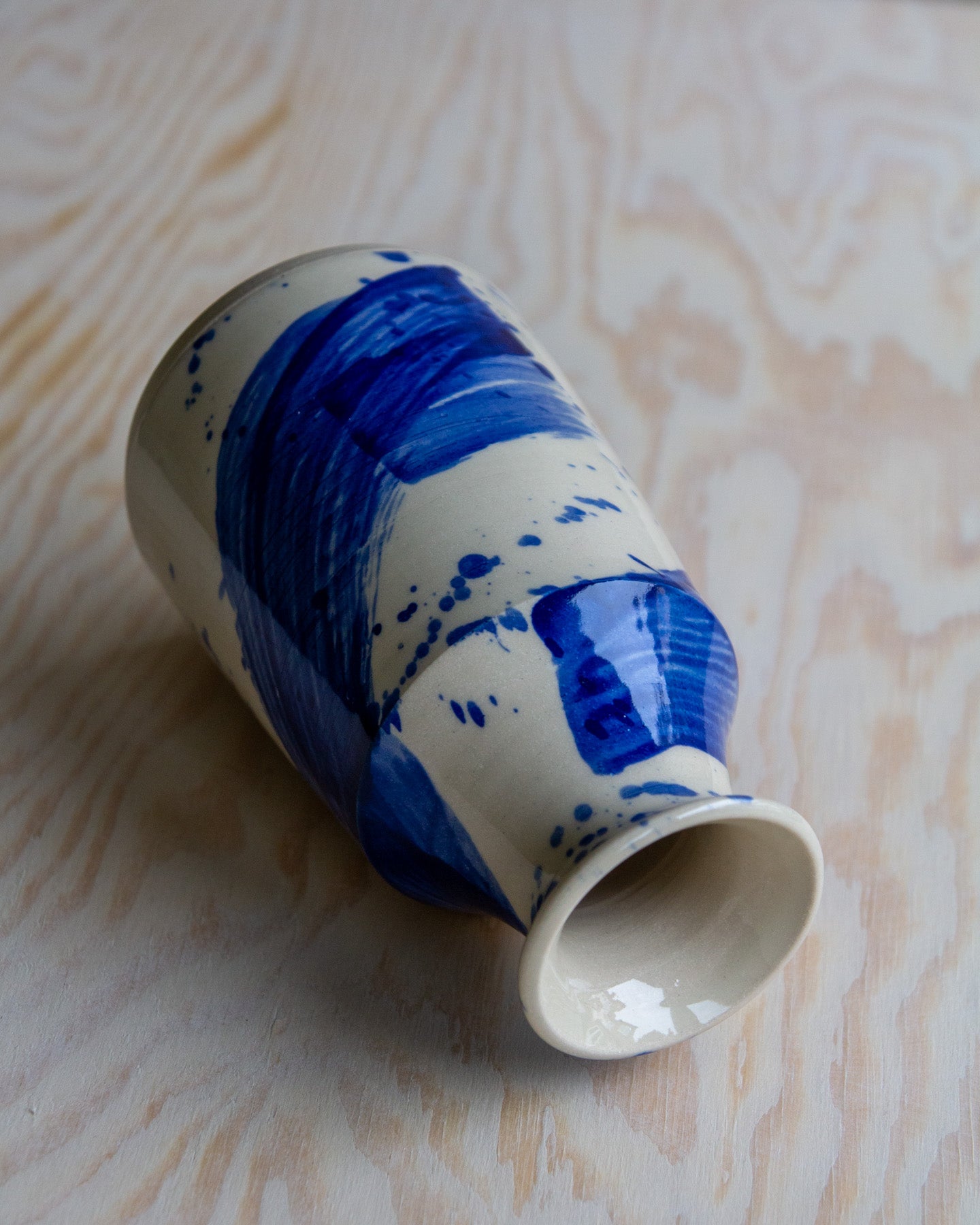 Bottle Vase - Blue Splash