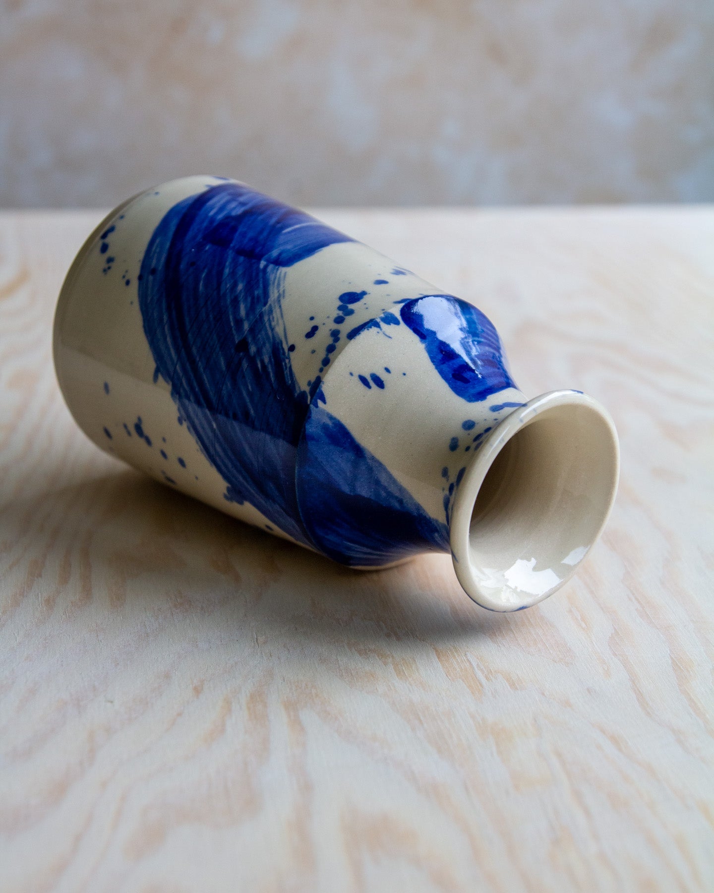 Bottle Vase - Blue Splash