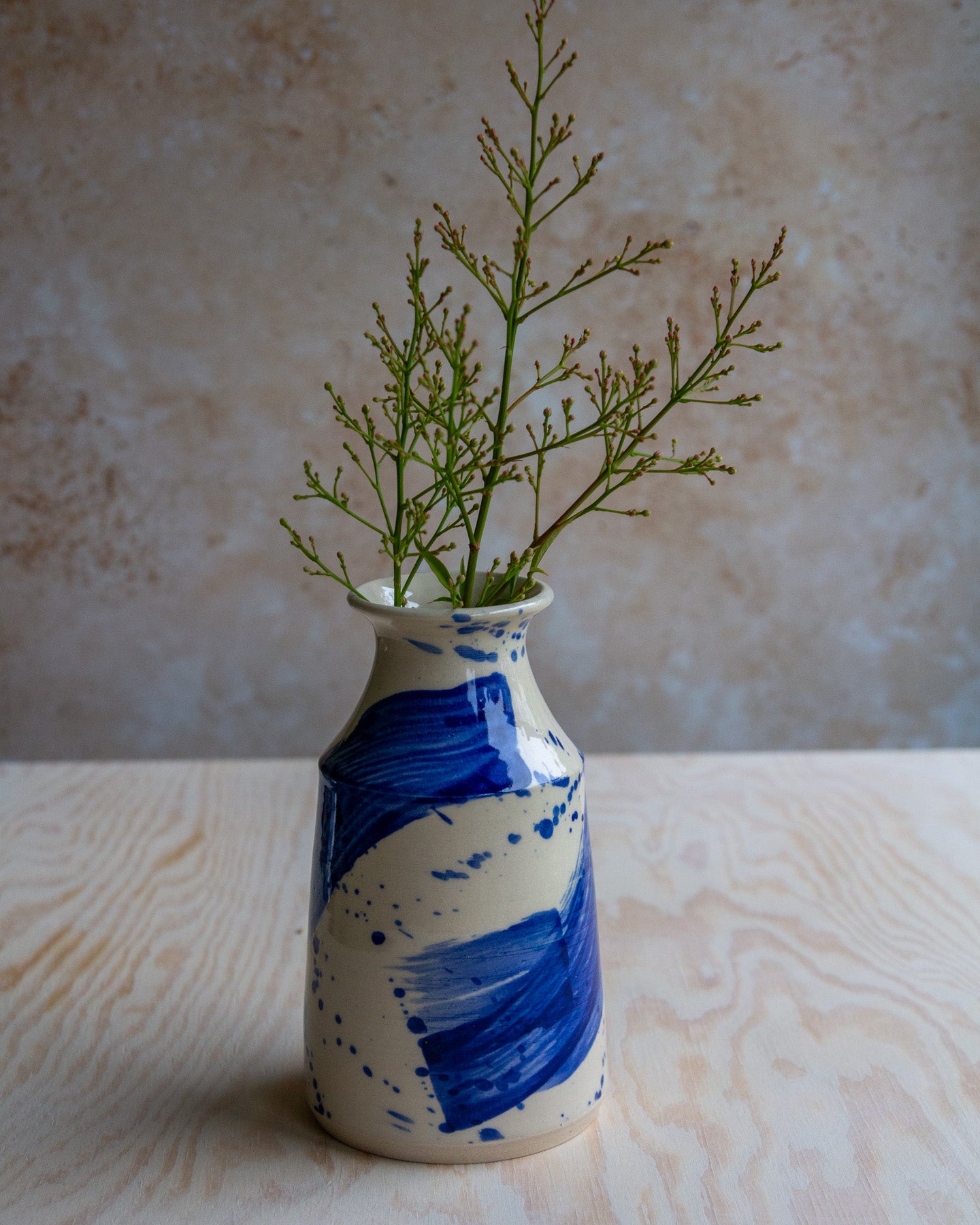 Bottle Vase - Blue Splash