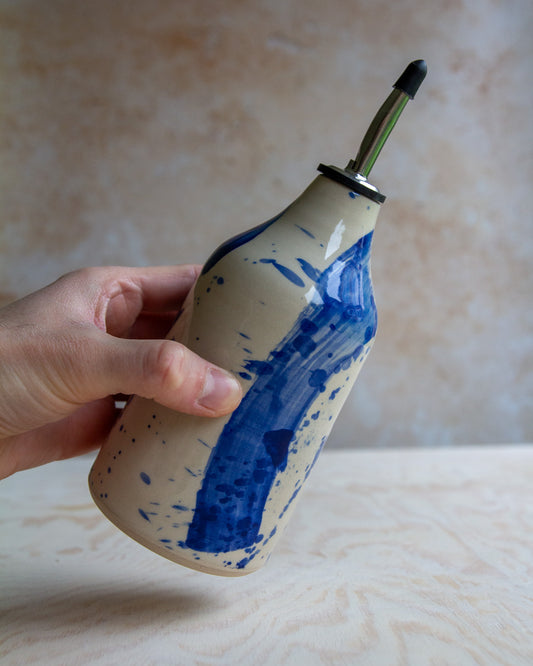 Oil Bottle - Blue Splash