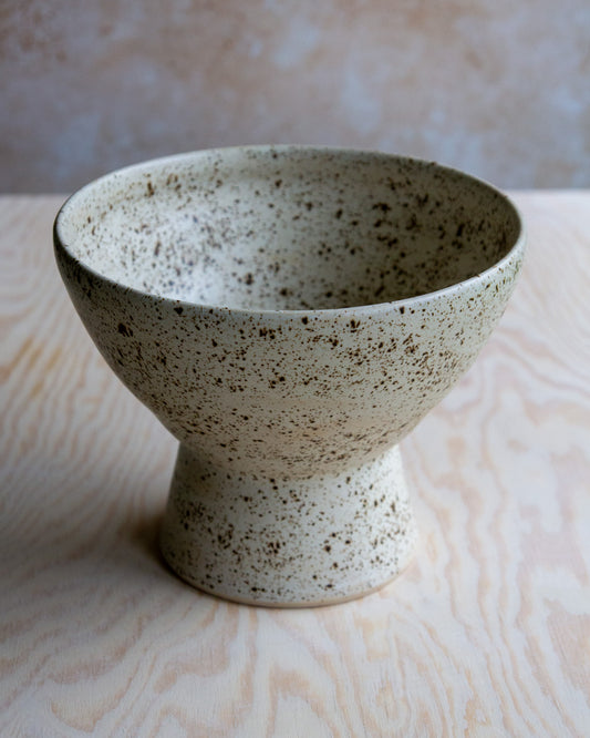 Pedestal Bowl - Rustic Glaze