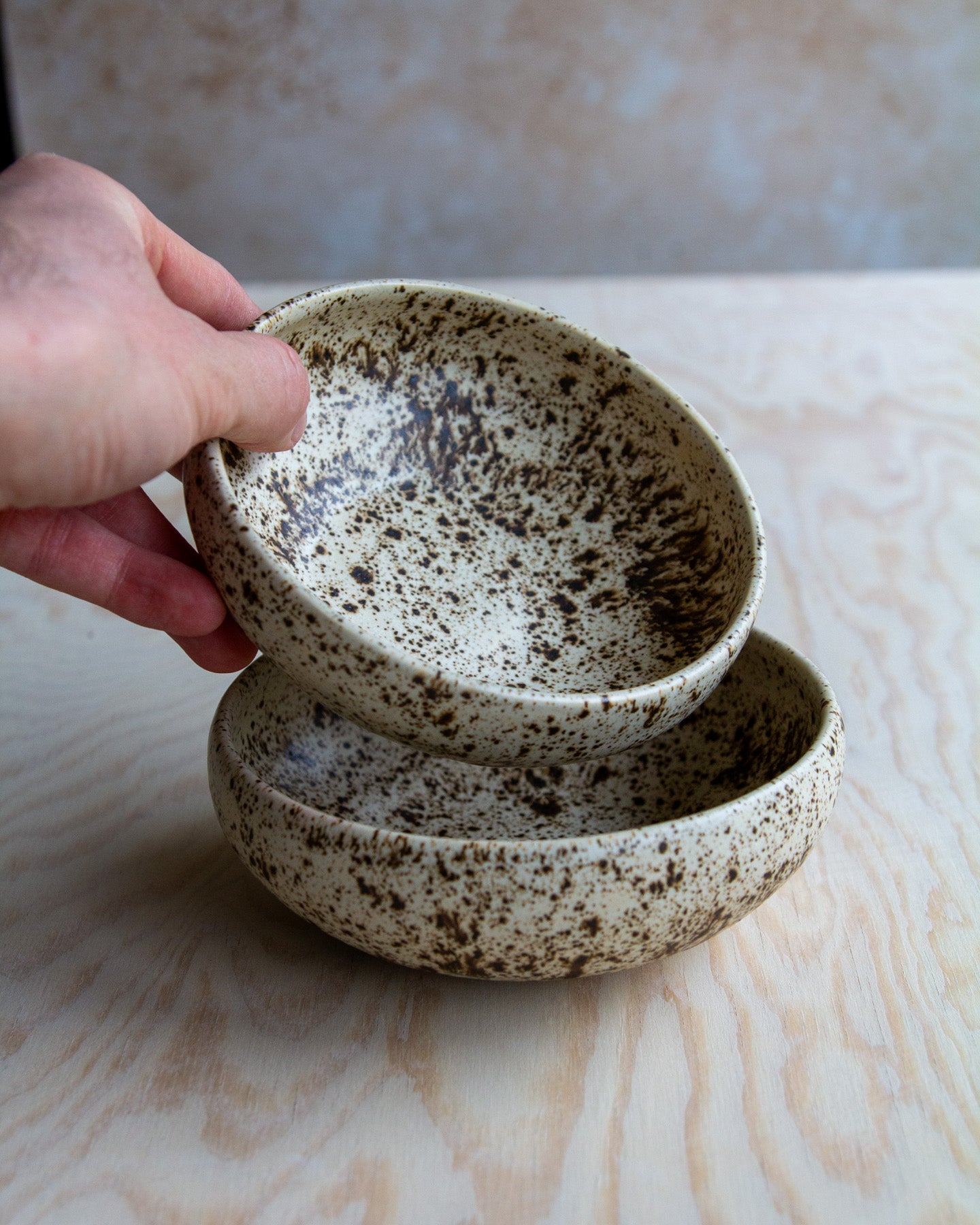 Set Of Two Snack Bowls - Rustic Glaze