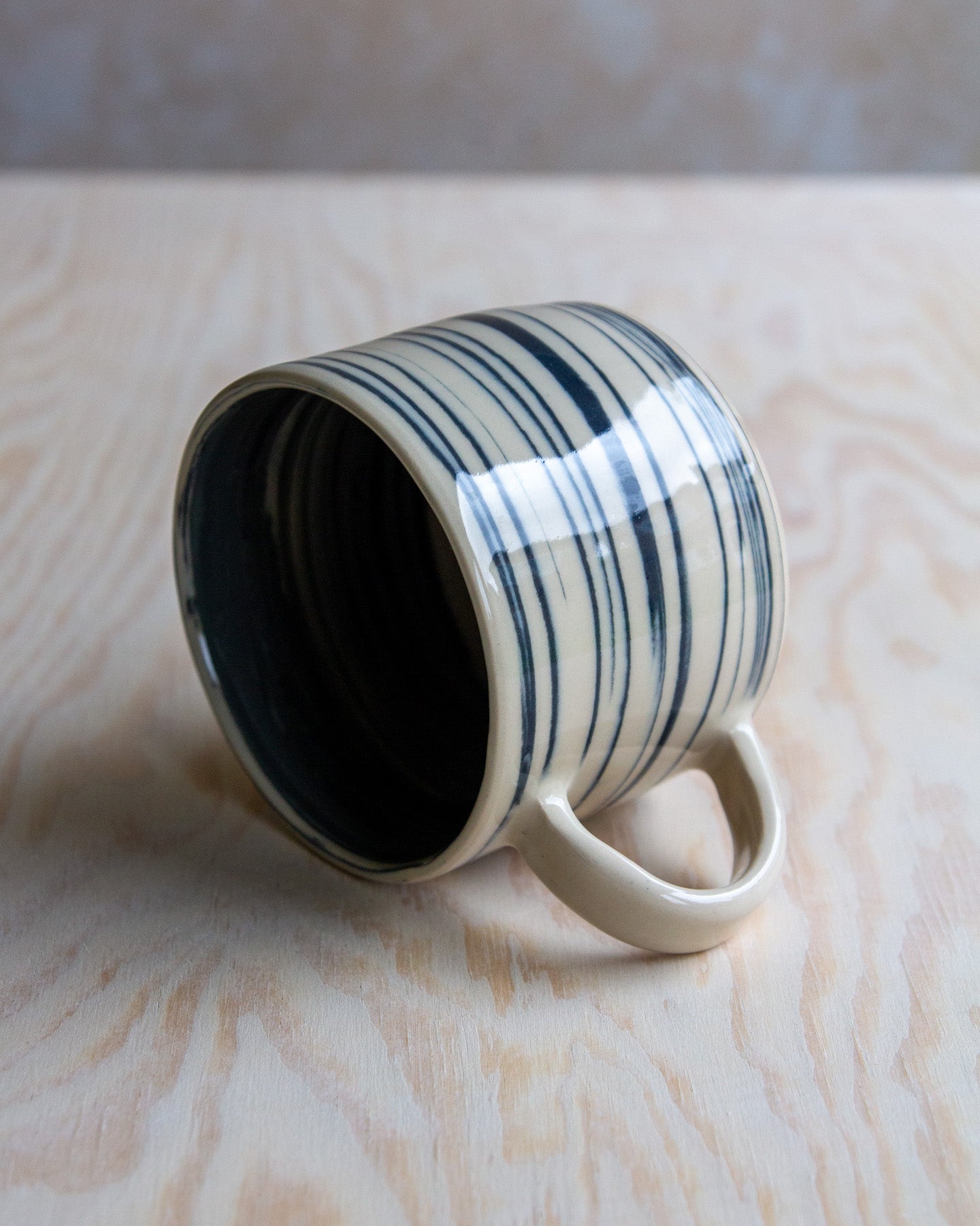 Marbled Clay Mug - Graphite/White