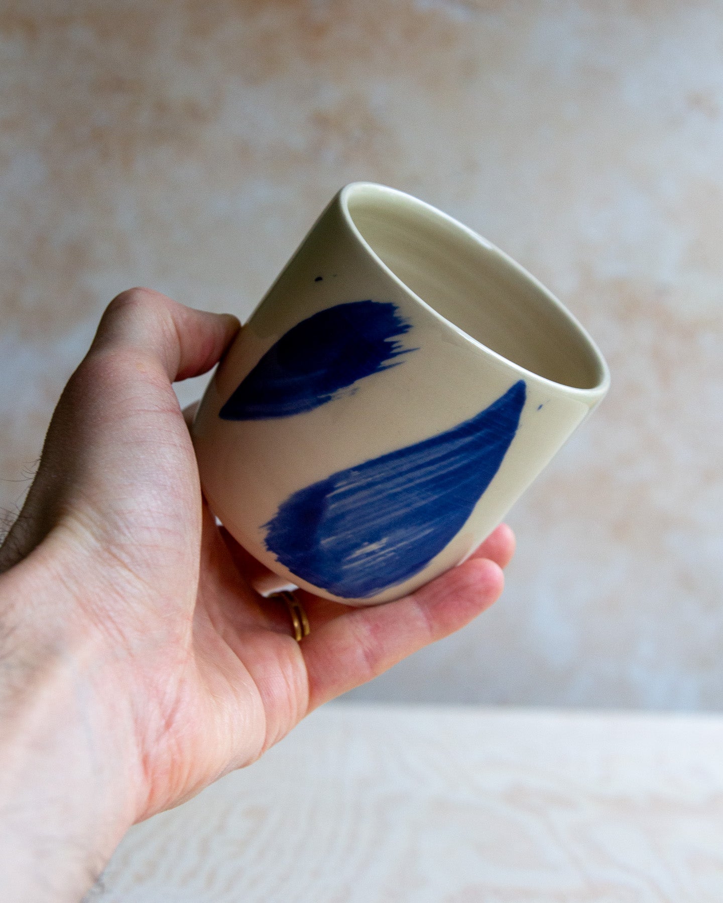 Coffee Cup - Blue Brushstroke #1