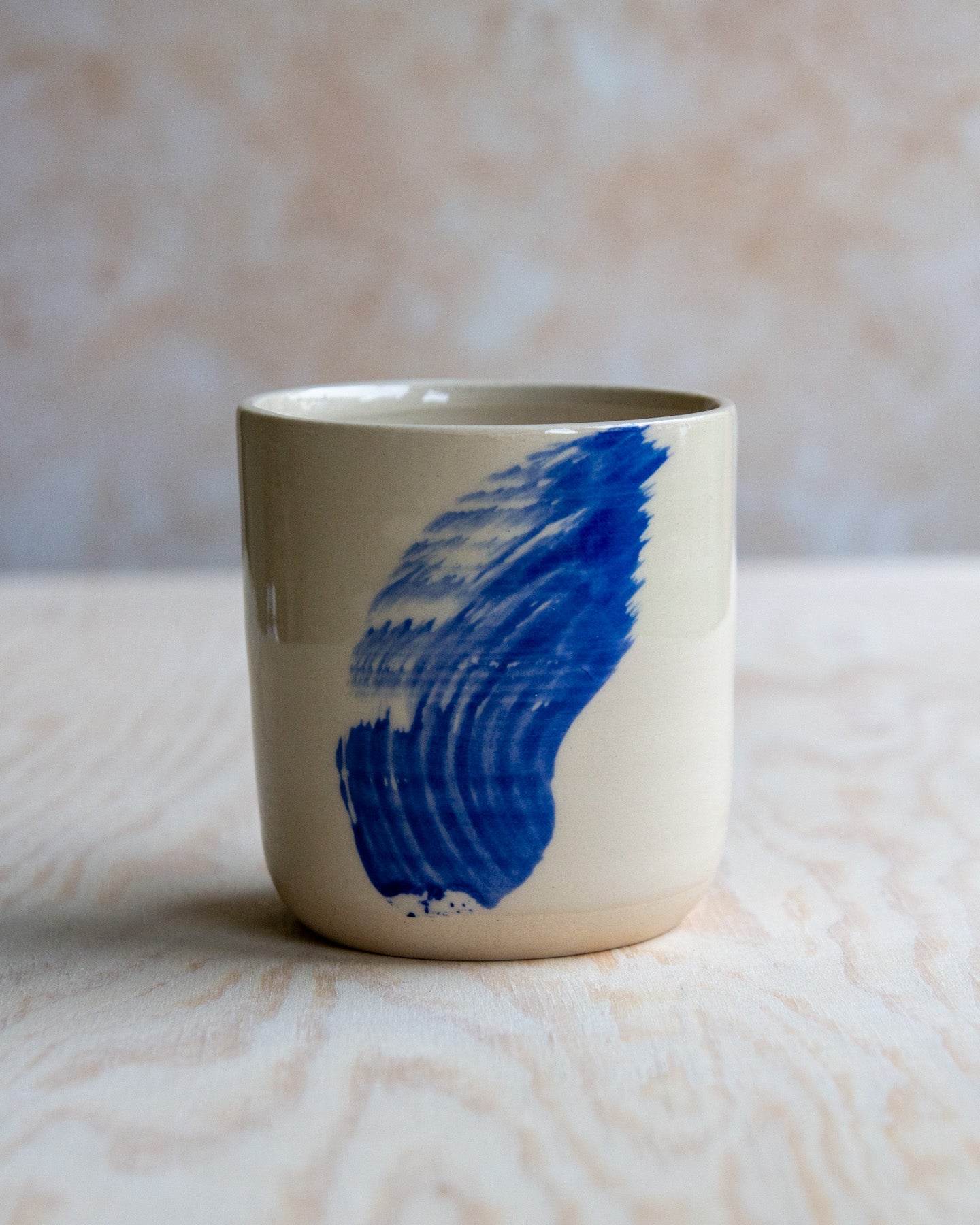 Coffee Cup - Blue Brushstroke #2
