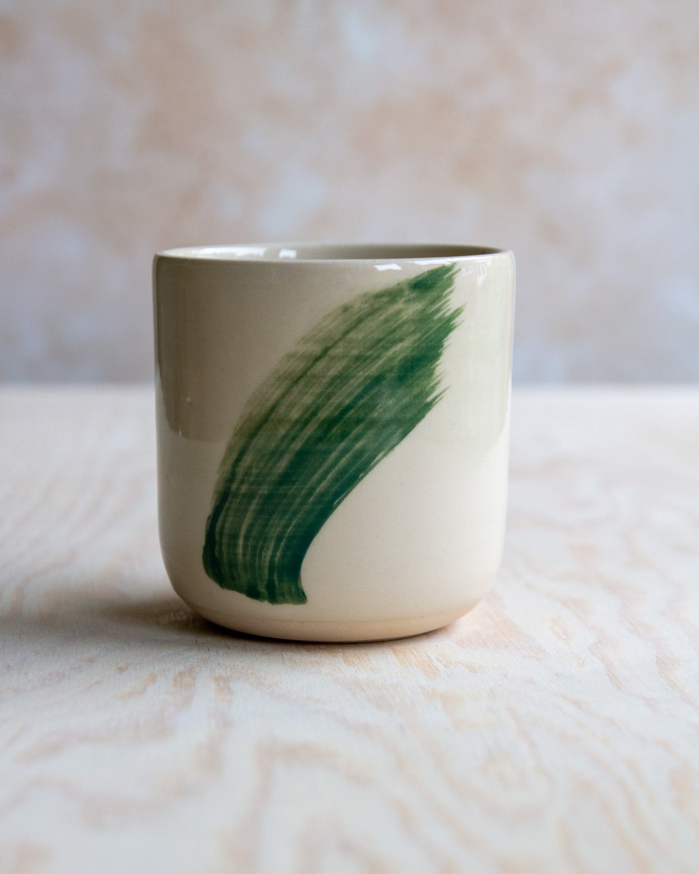 Coffee Cup - Green Brushstroke