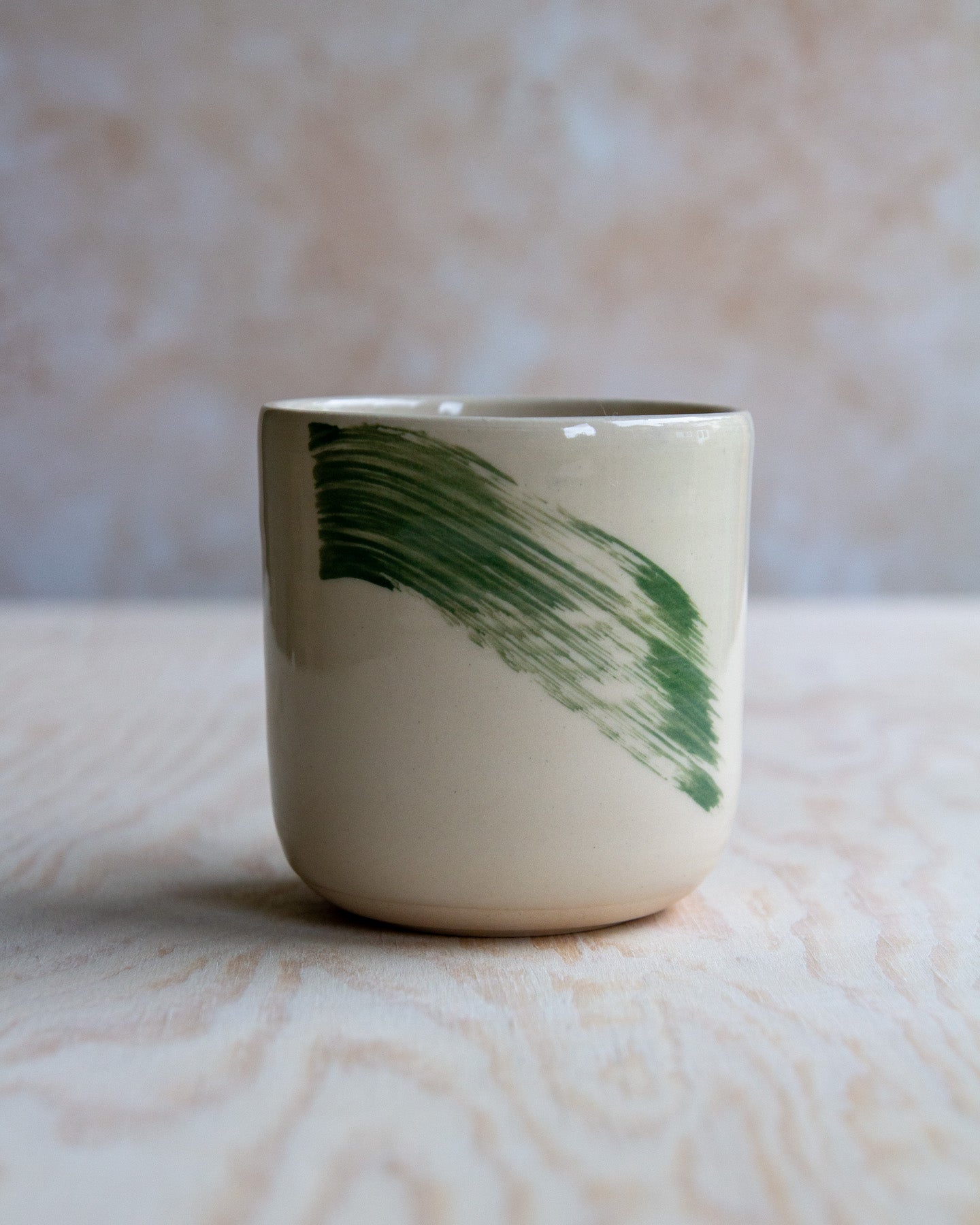 Coffee Cup - Green Brushstroke