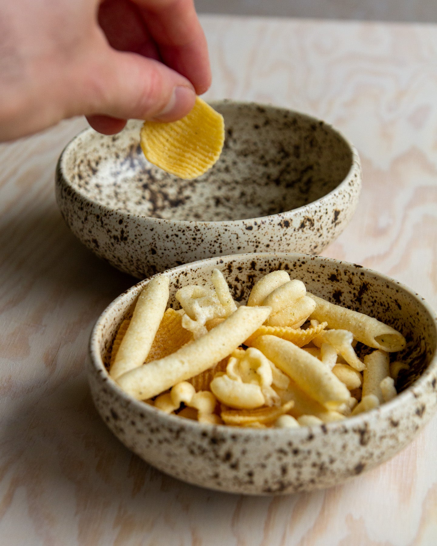 Set Of Two Snack Bowls - Rustic Glaze
