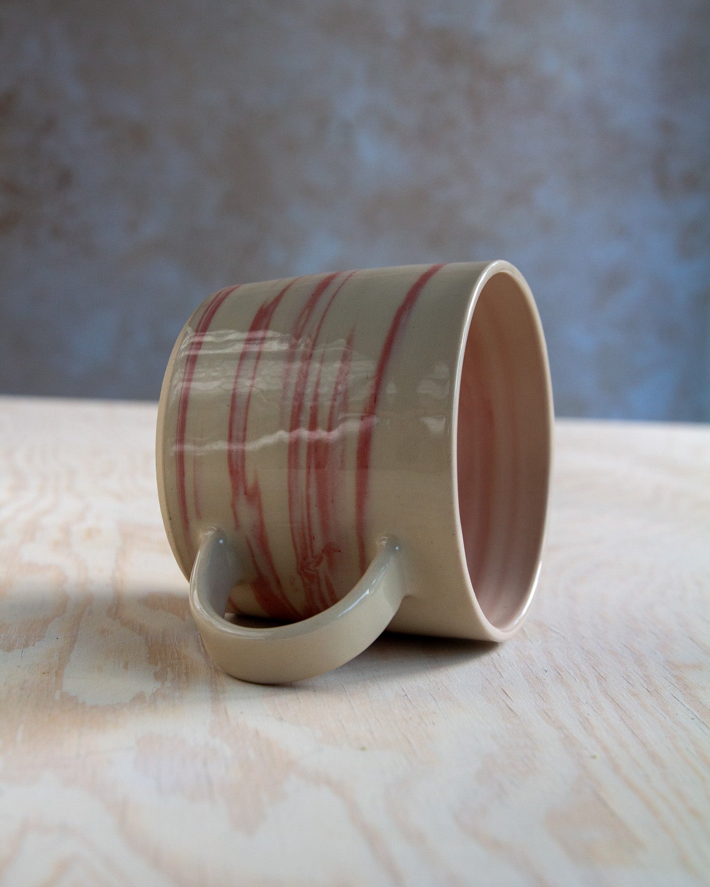 Marbled Clay Mug - Pink/White