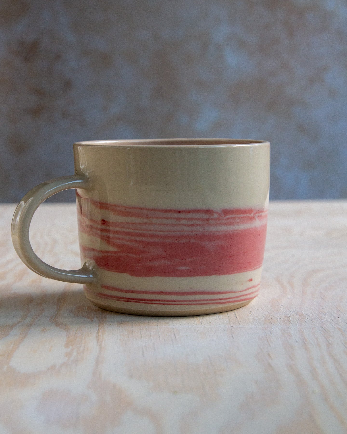 Marbled Clay Mug - Pink/White